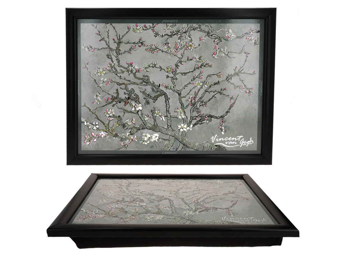 Suporte para portátil V. van Gogh, Amendoeira em Flor, cinzento, 30.5x40.5cm, personalizável com gravação