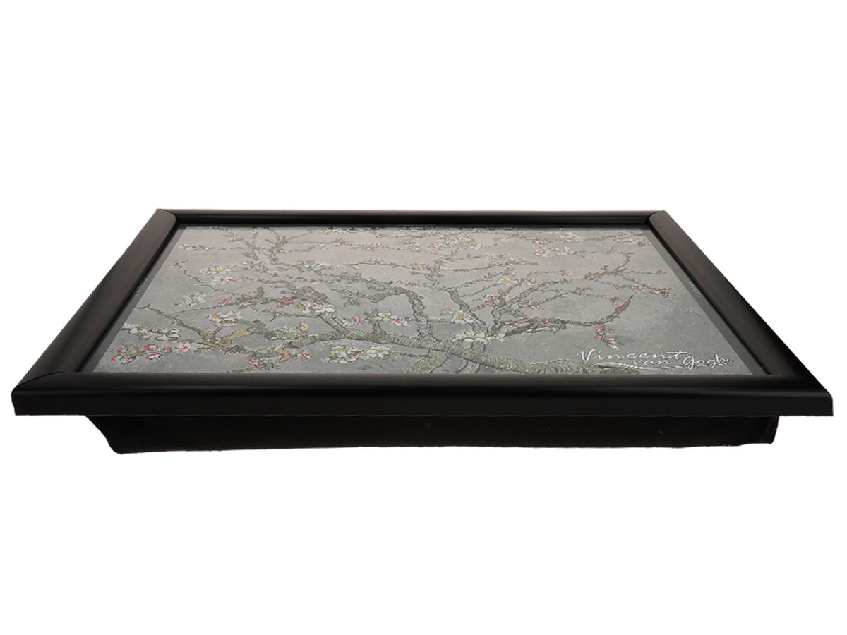 Suporte para portátil V. van Gogh, Amendoeira em Flor, cinzento, 30.5x40.5cm, personalizável com gravação