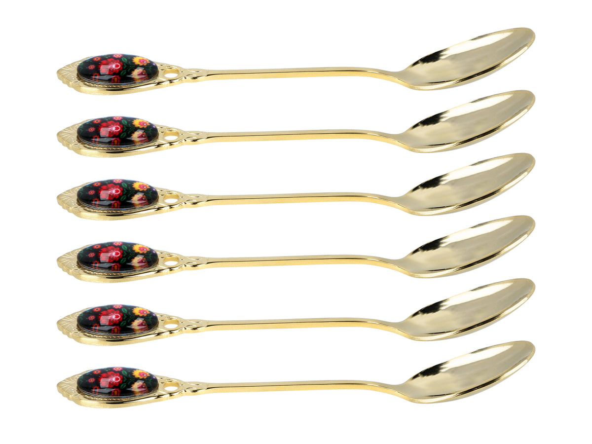 Colheres revestidas a ouro de 24K Kujawskie, pretas