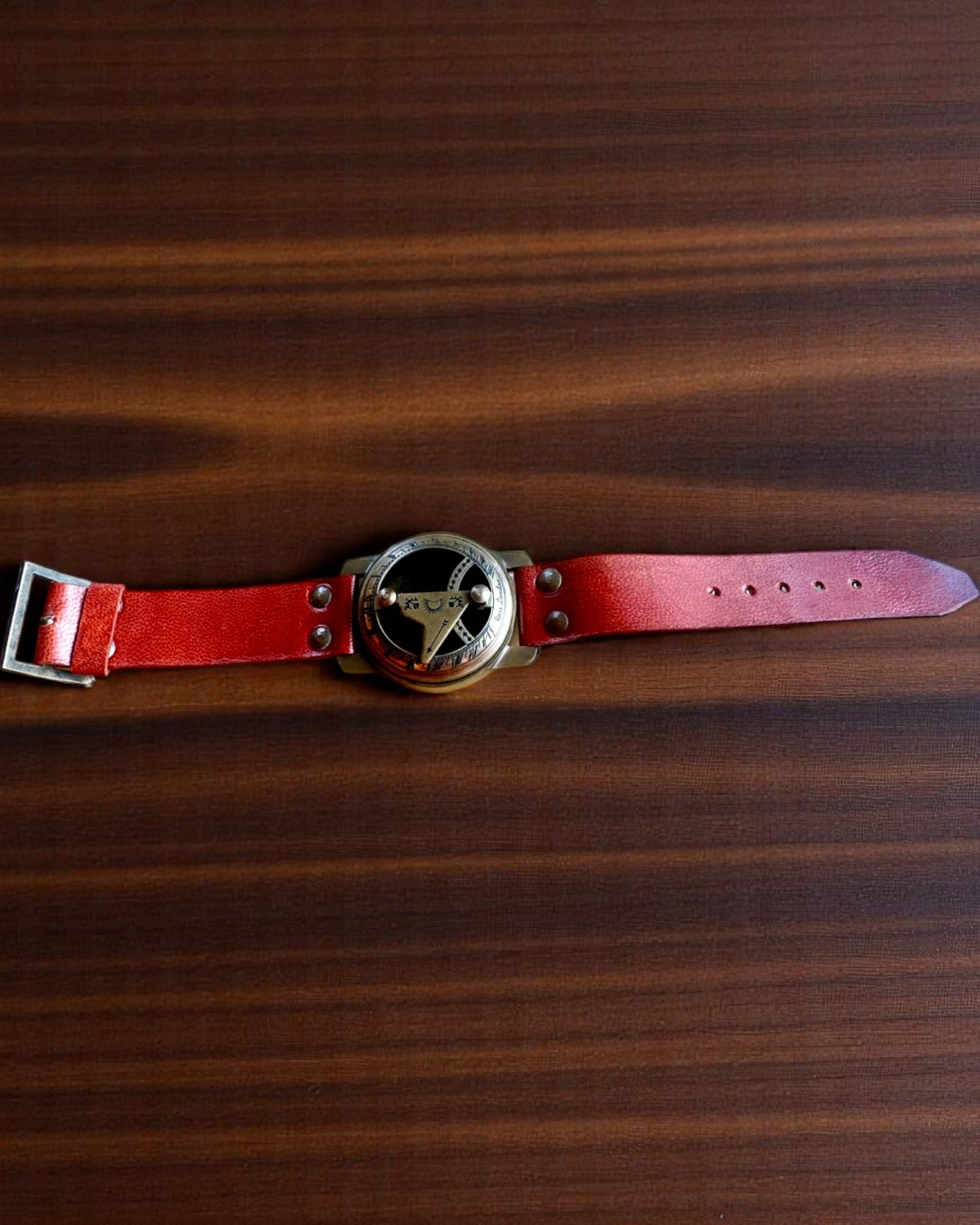 Relógio de Sol com Bússola - Feito à Mão, Artesanato Autêntico, possibilidade de gravação