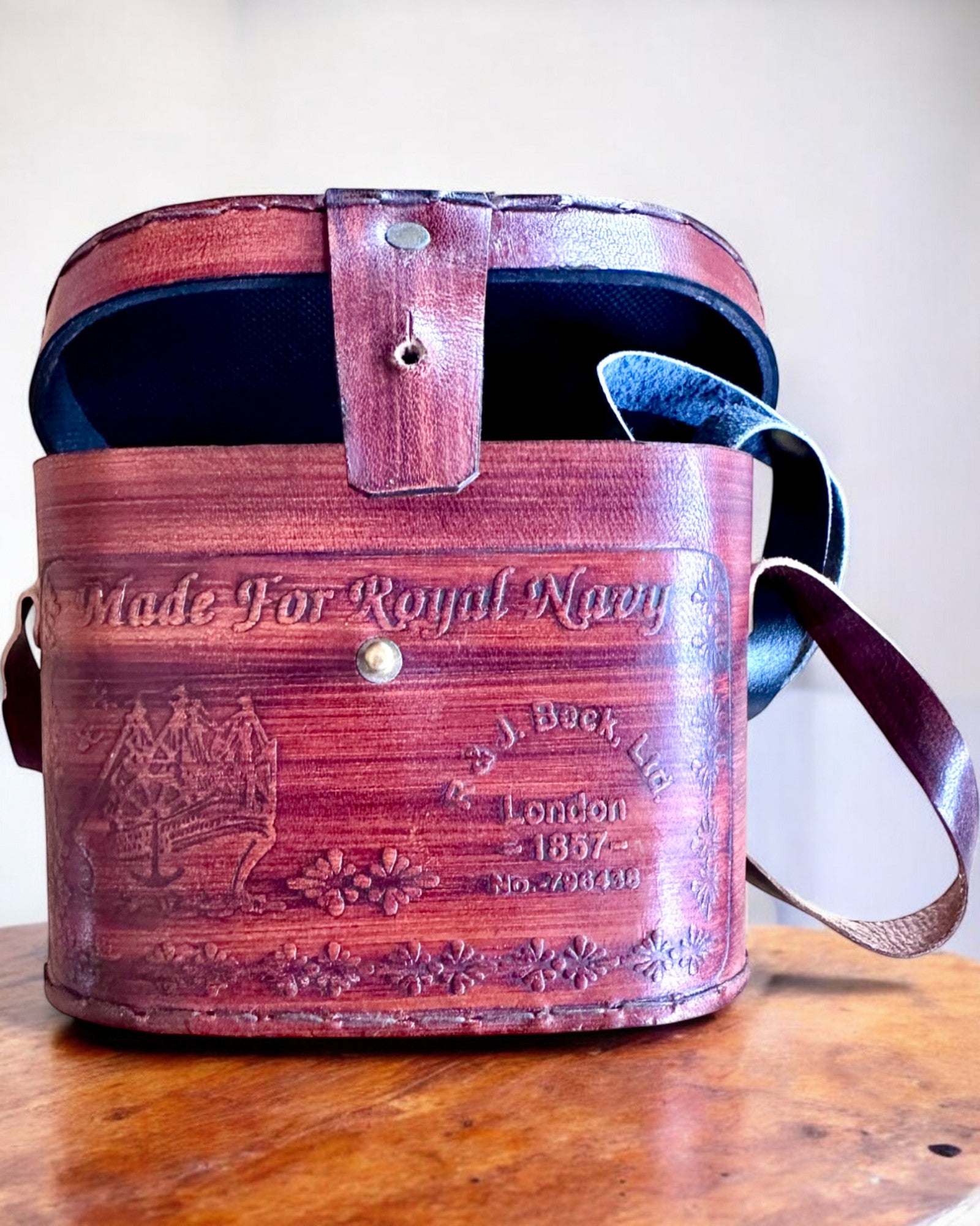 Binóculo com estojo de couro Victorian's Eye, 11 cm de Latão, Decorado à mão, personalização com gravação para presente