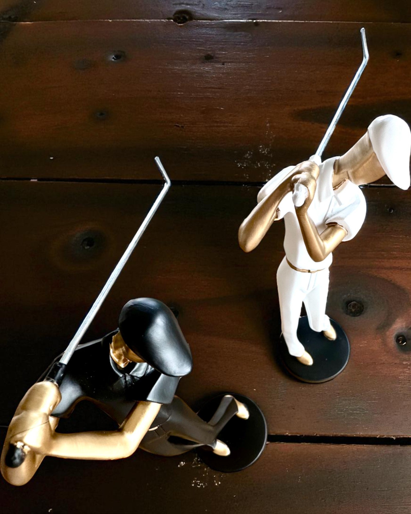 Figura de golfista "Swing Elegance", 24 cm de altura, decorativa com possibilidade de gravação para presente