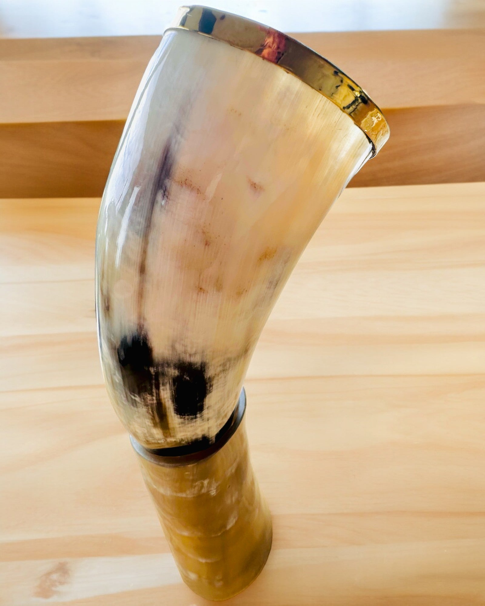 Caneca de Chifre "Viking Valor" - Gravada à Mão, Qualidade Premium - 4 variantes à escolha