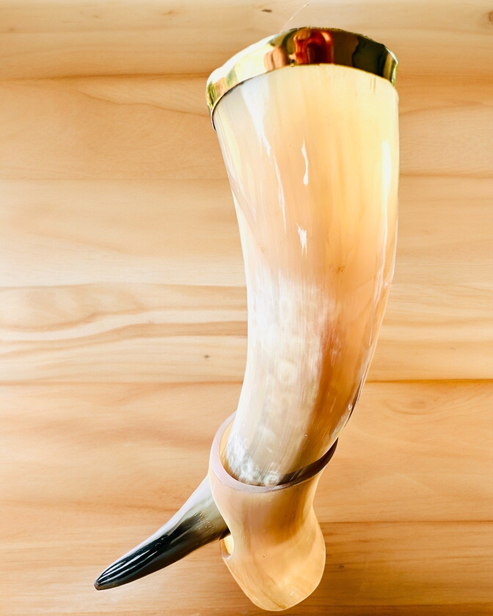 Caneca de Chifre "Viking Valor" - Gravada à Mão, Qualidade Premium - 4 variantes à escolha