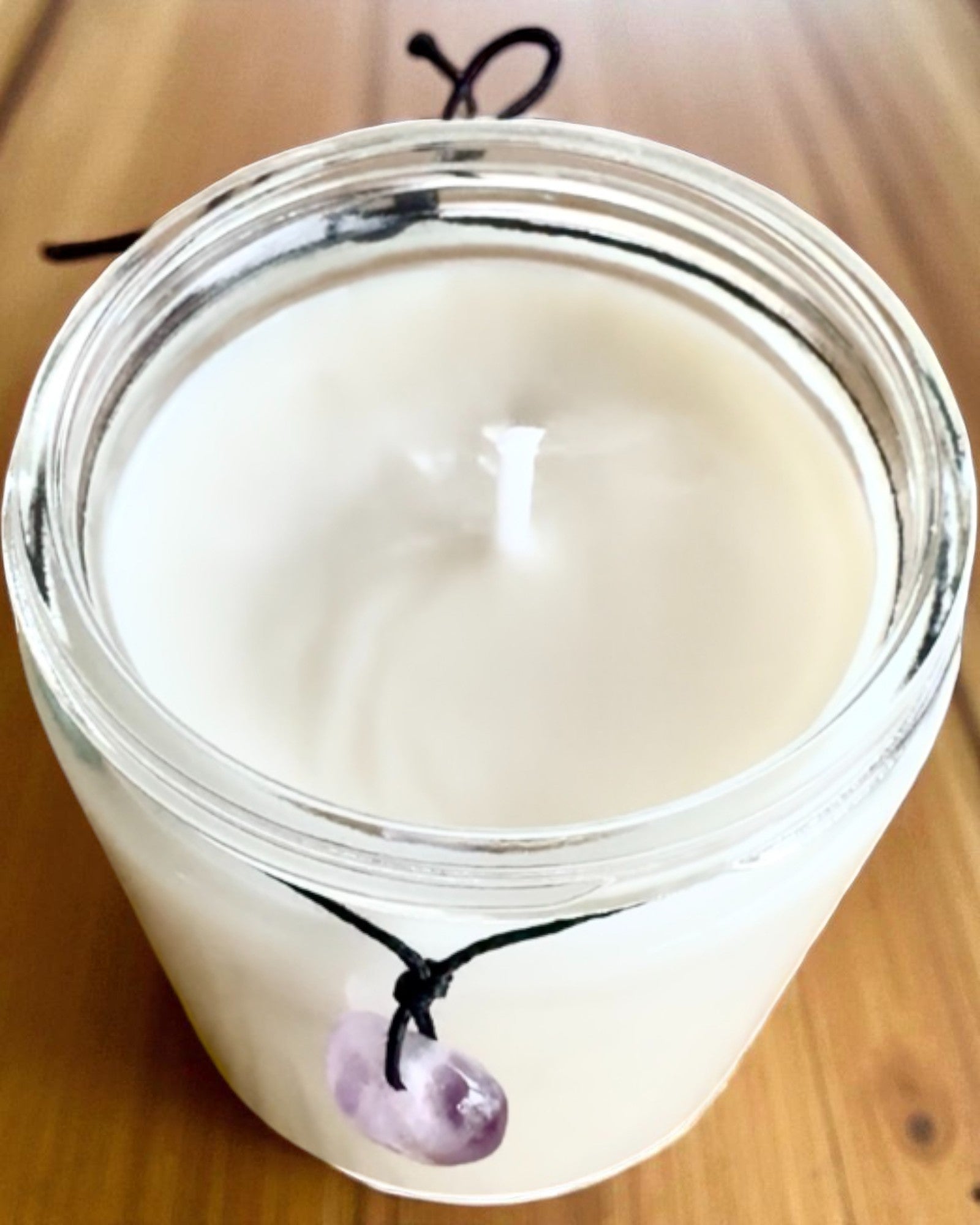 Vela de soja intencional Ametista – paz, harmonia e purificação, 250 ml, possibilidade de personalização para presente