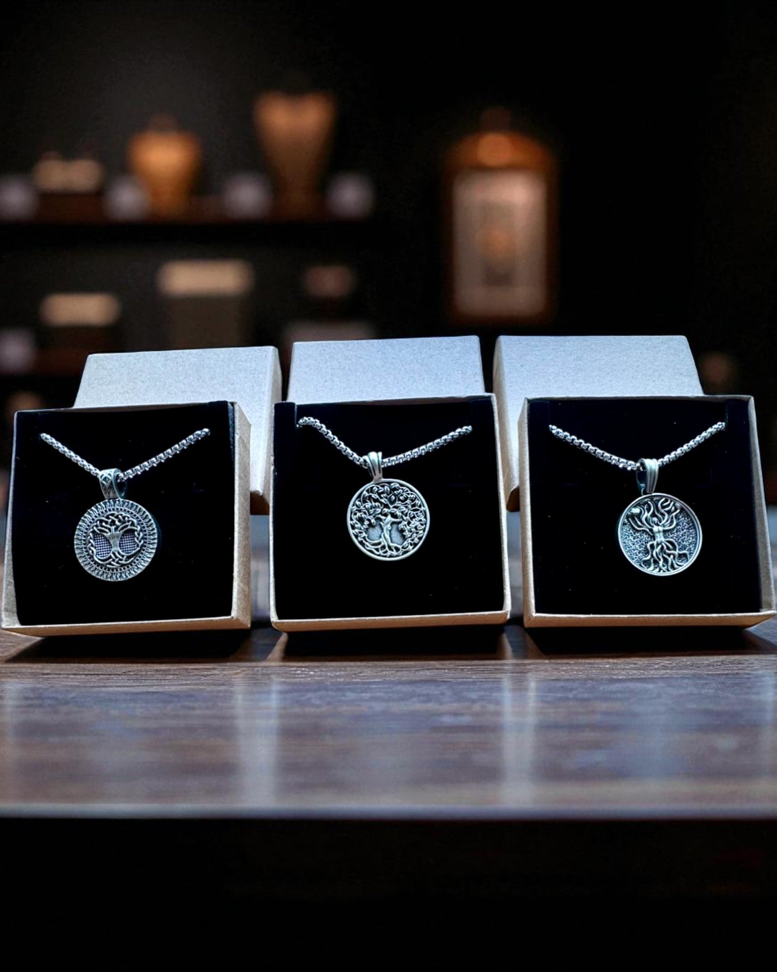 Amuleto Árvore da Vida com Possibilidade de Gravação - colar "Vitalidade da Natureza", personalização