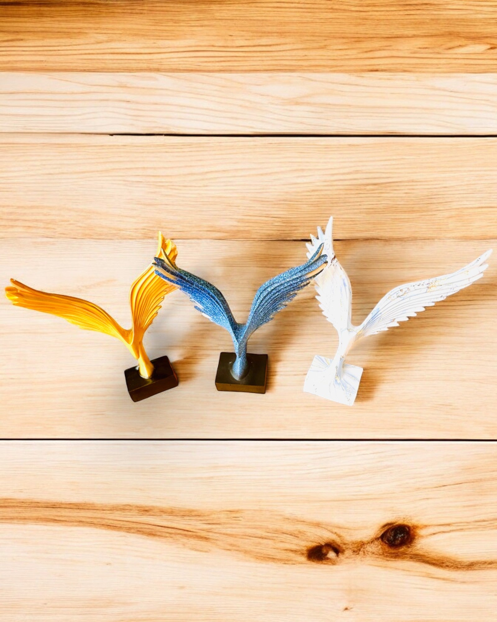 Elegante Estatueta de Asas de Anjo 33 cm de altura – "Guardiões Alados", possibilidade de personalização com gravação para presente, personalização, 3 variantes de cores