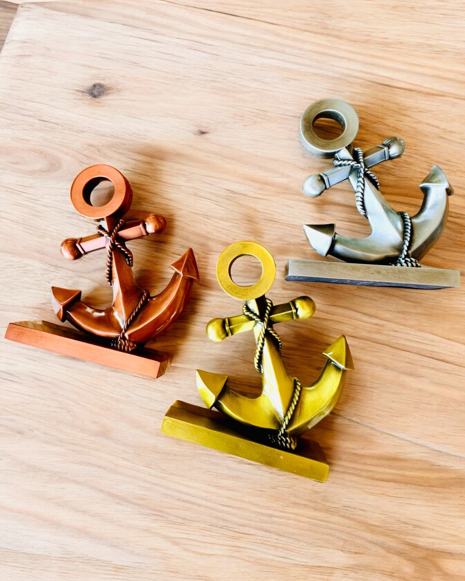 Âncora Decorativa de Alumínio - Decoração Elegante com Possibilidade de Gravação - 3 variantes de cores