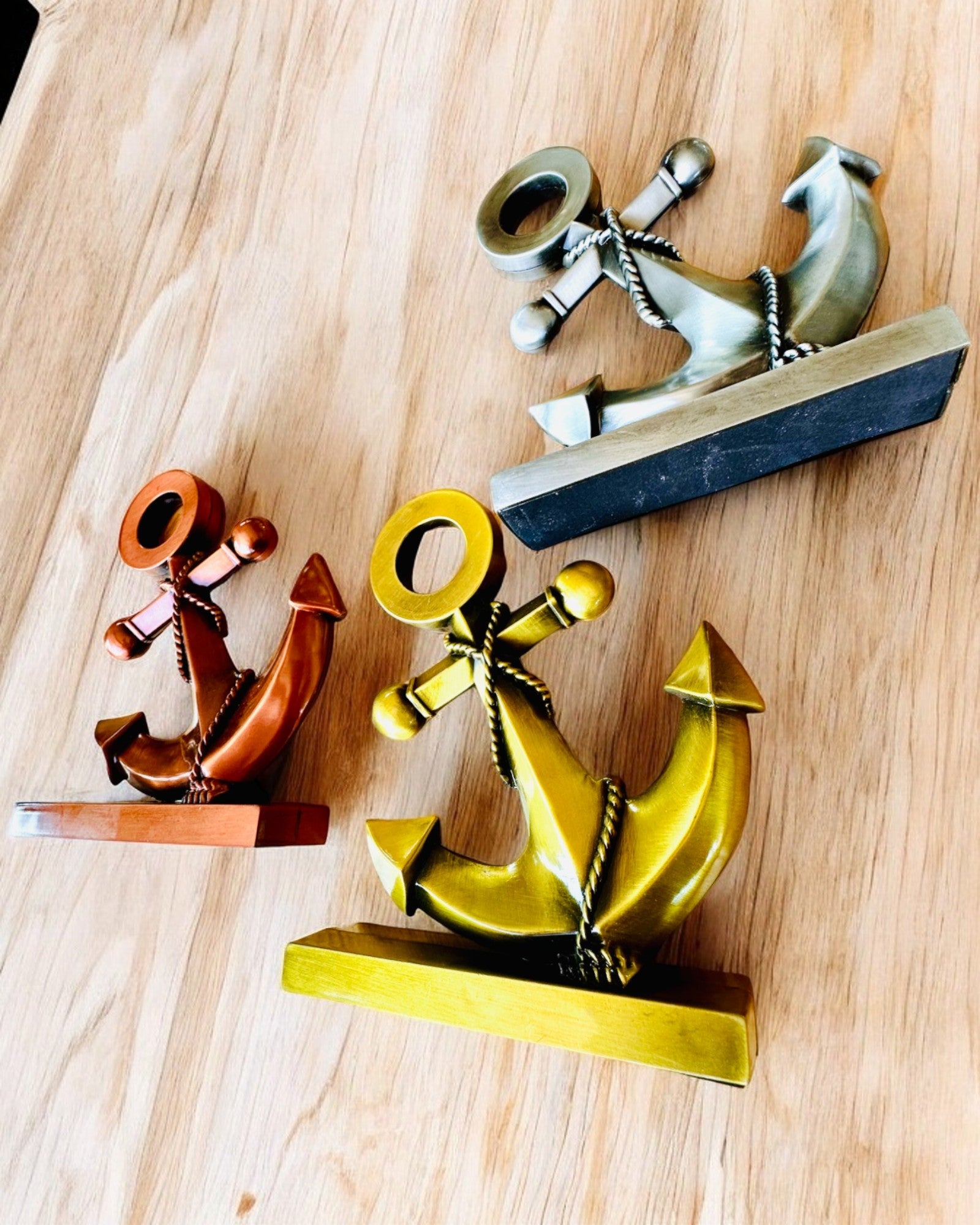 Âncora Decorativa de Alumínio - Decoração Elegante com Possibilidade de Gravação - 3 variantes de cores