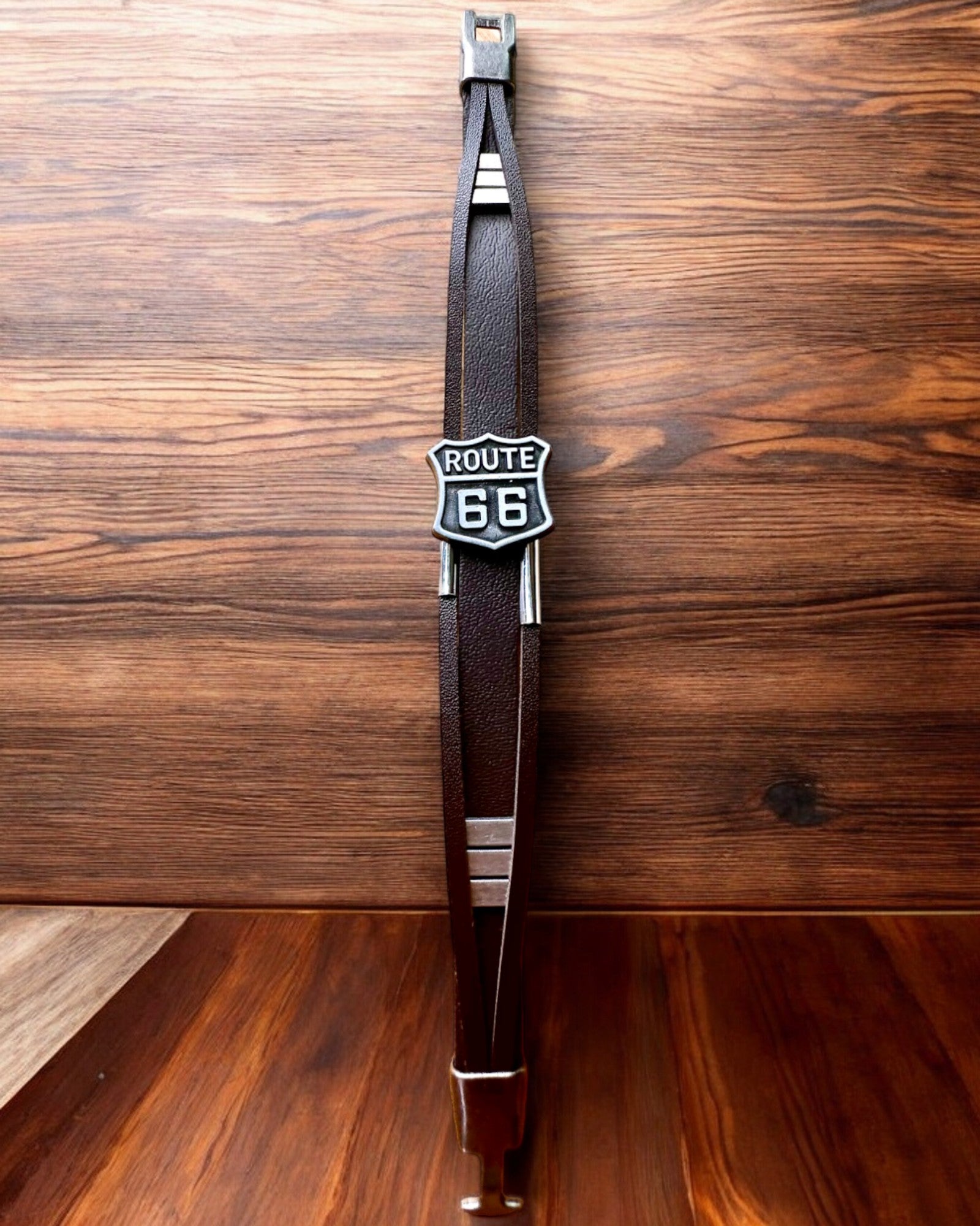 Pulseira do Viajante Route 66 - possibilidade de personalização com gravação