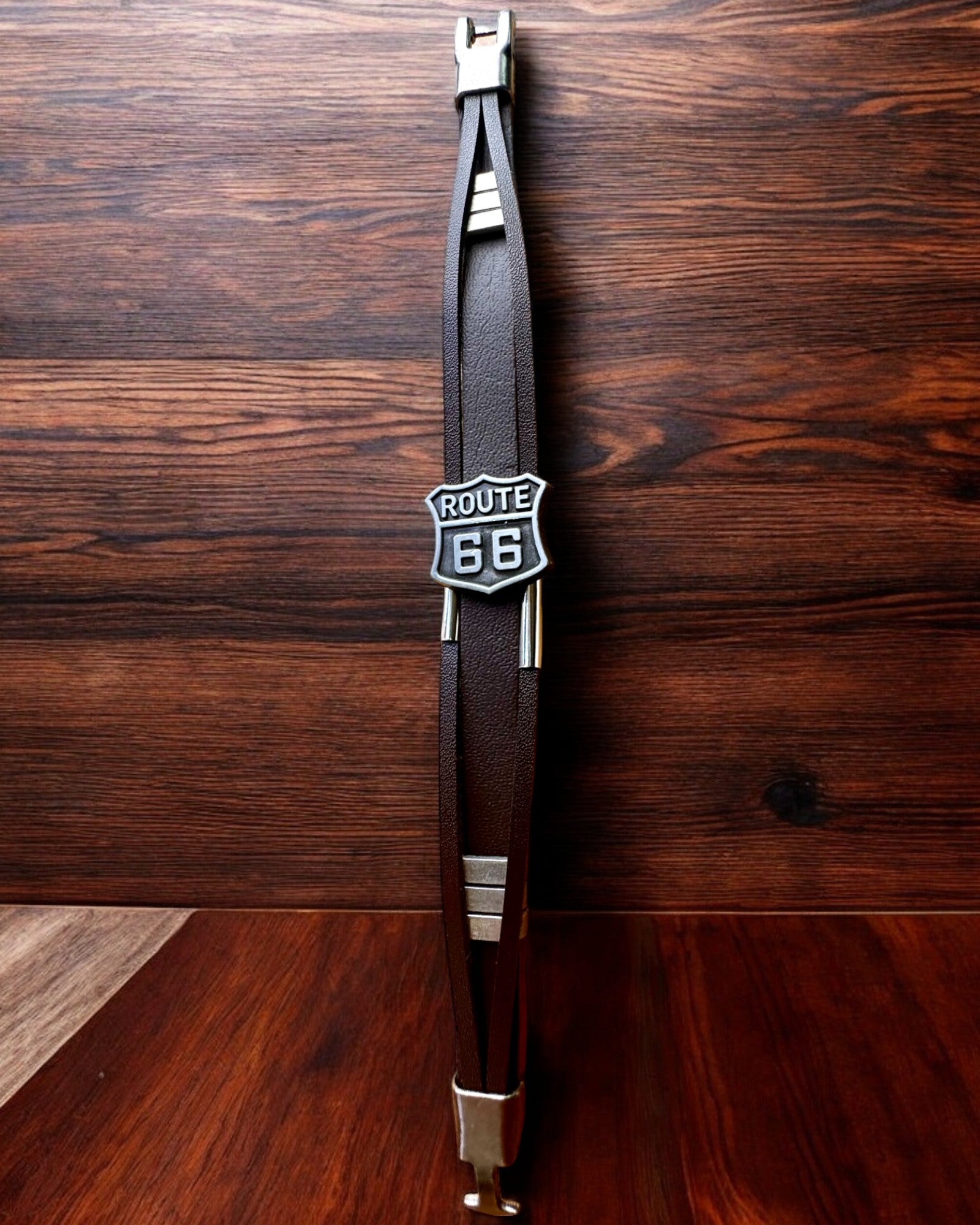 Pulseira do Viajante Route 66 - possibilidade de personalização com gravação