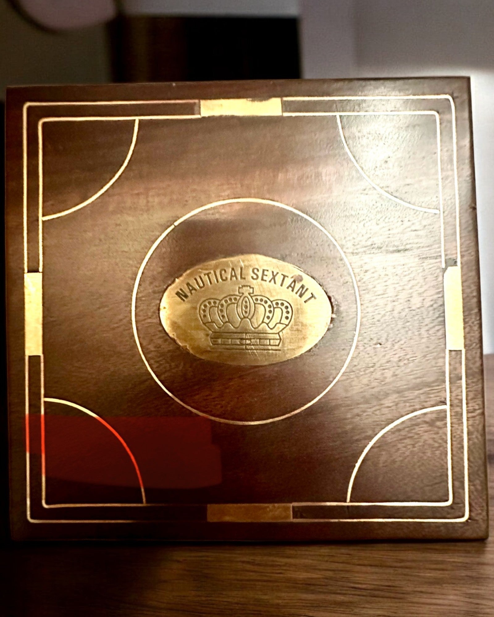 Grande Caixa de Madeira para Sextante ou Bússola Premium "Mariner's Legacy" com Possibilidade de Gravação