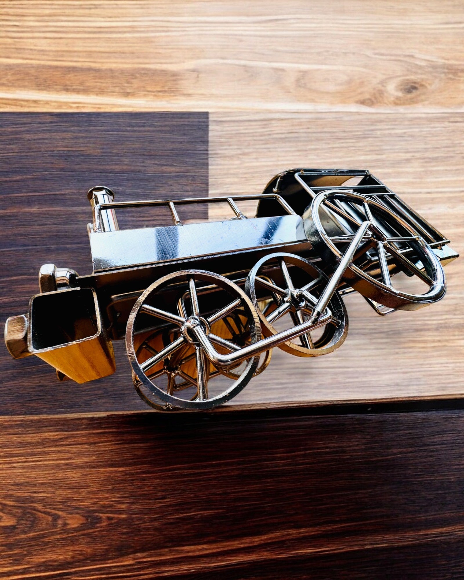 Locomotiva de ferro "Retro Express" – decoração, modelo, feito à mão com possibilidade de gravação para presente