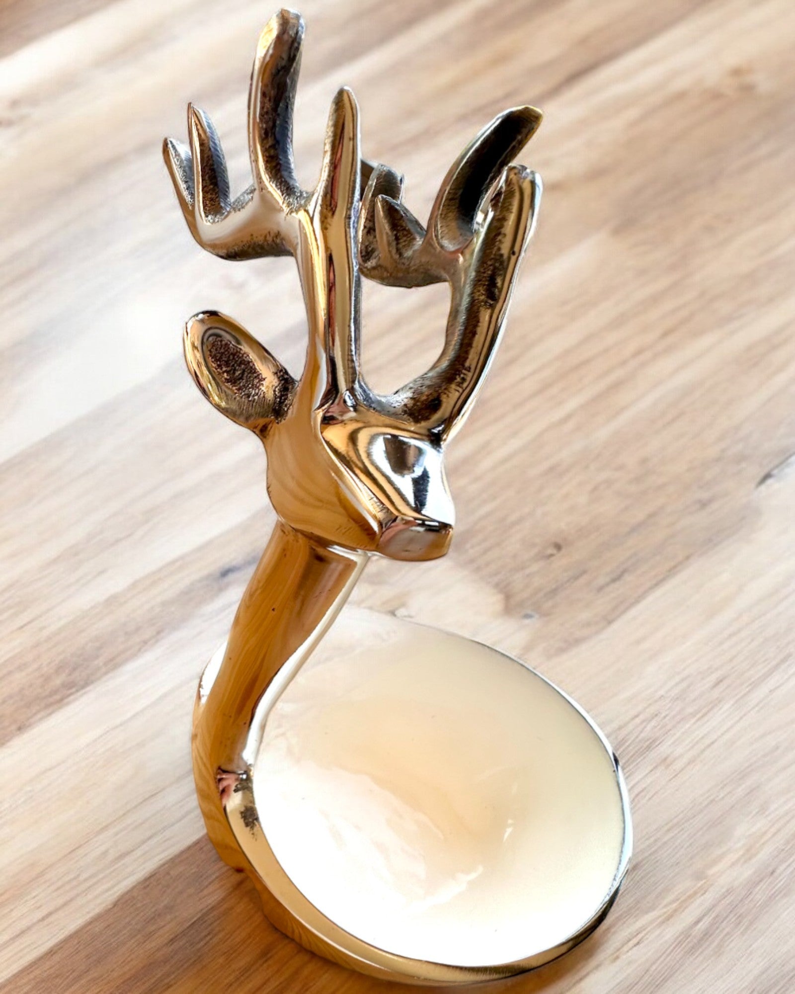 Tigela Elegante Beleza com Chifres – Artesanato da Índia, personalização com gravação