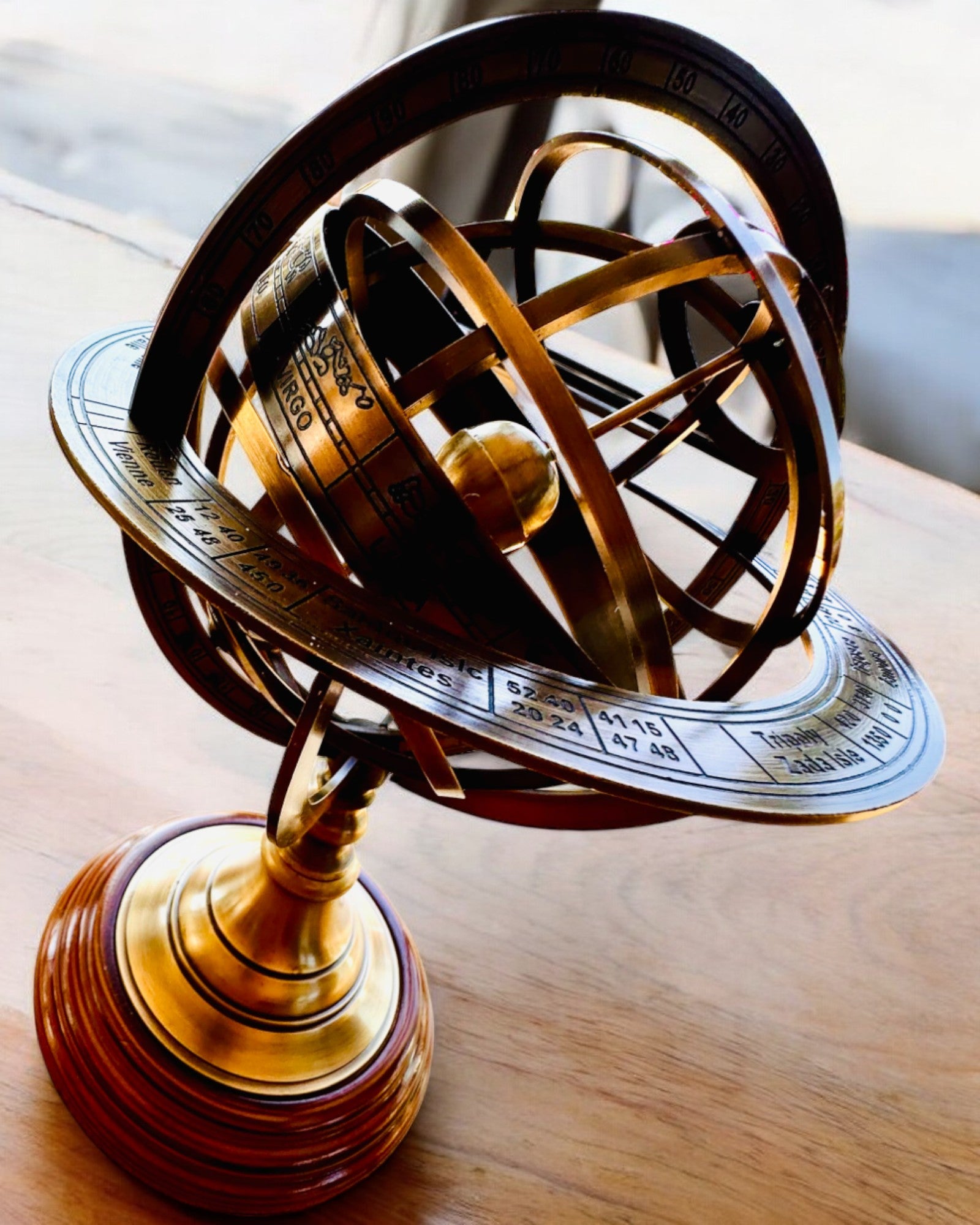 Astrolabium Artis 2 - 30 cm de altura, Feito à Mão com Opção de Gravação, decoração para escritório, premium