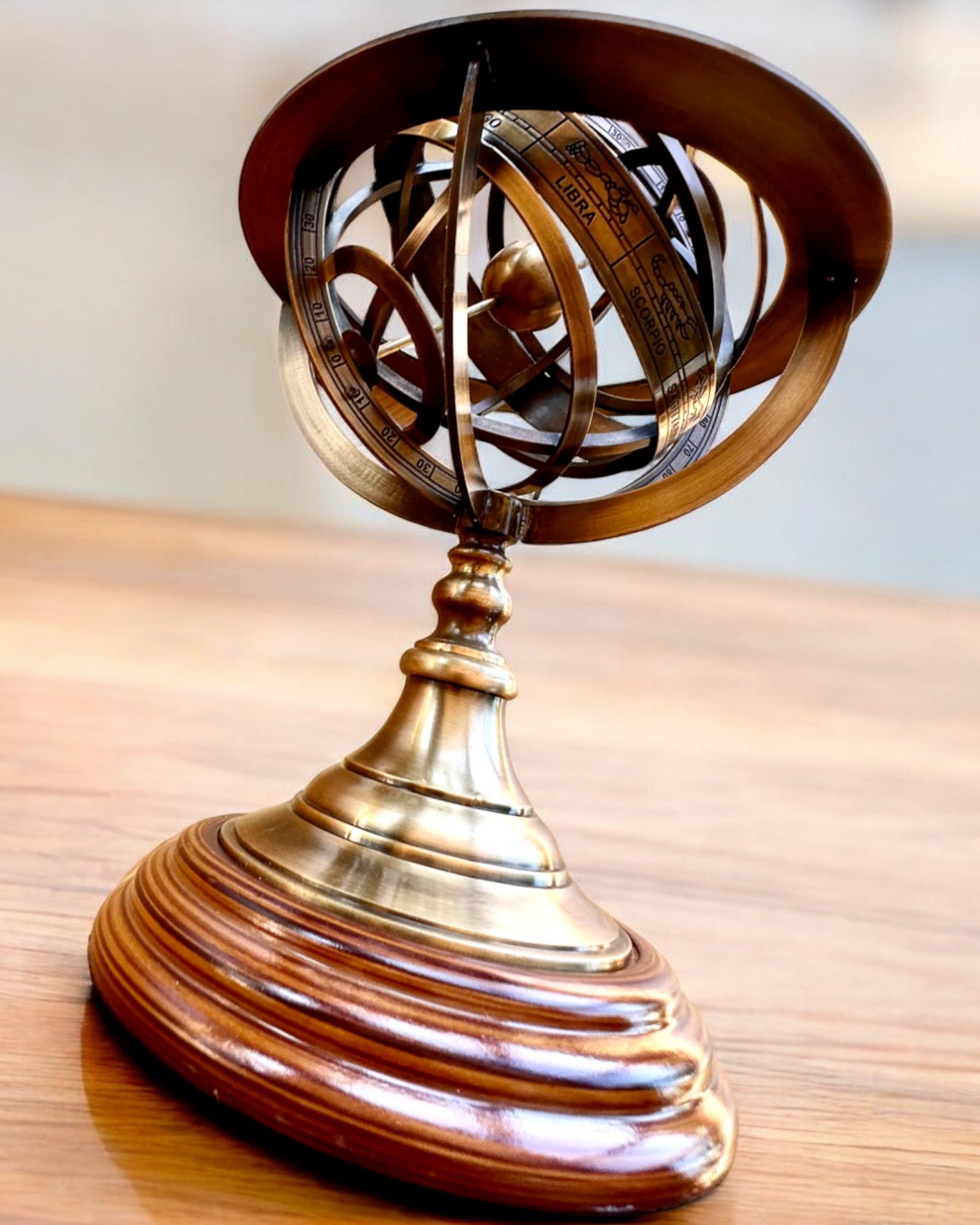 Astrolabium Artis 2 - 30 cm de altura, Feito à Mão com Opção de Gravação, decoração para escritório, premium