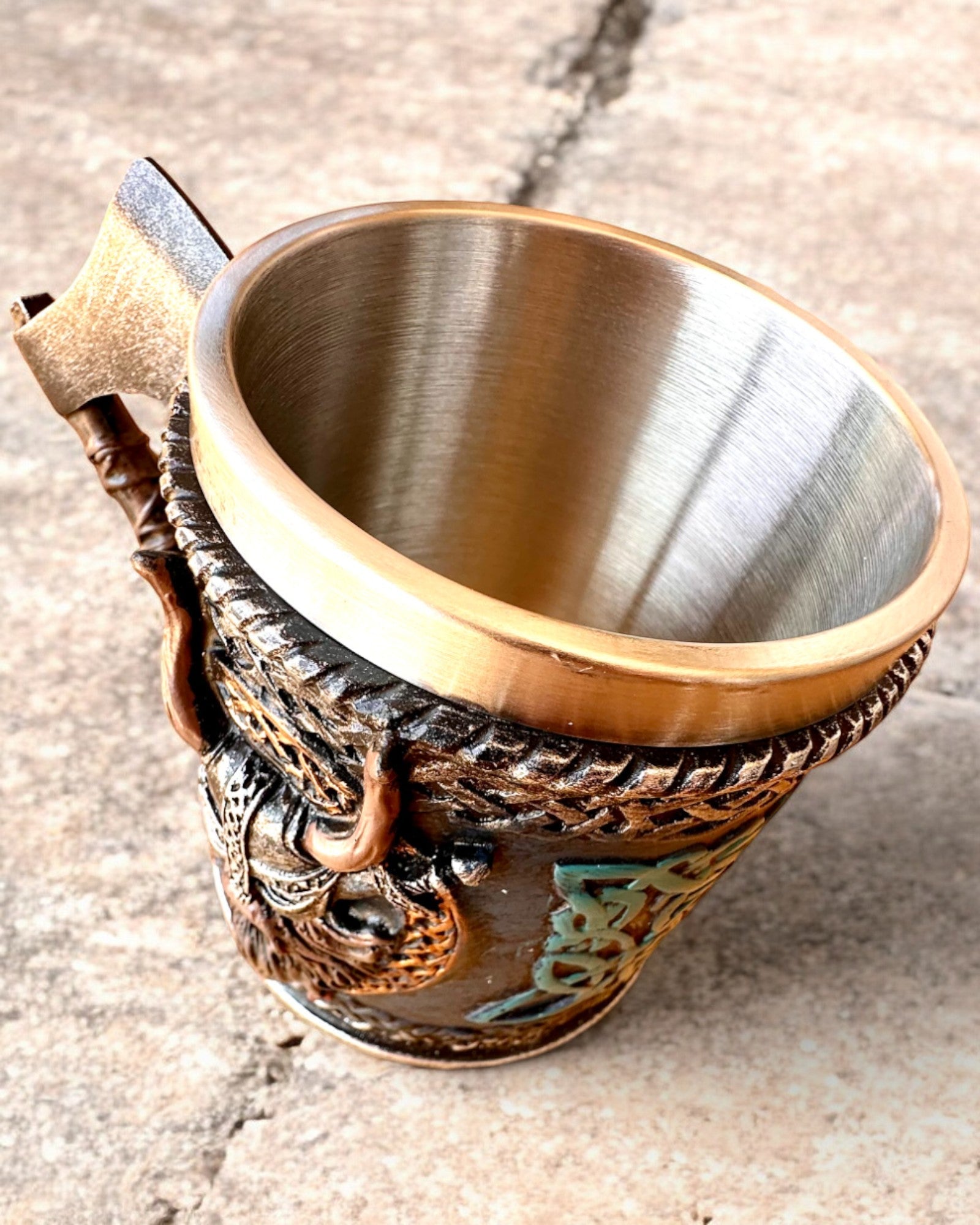 Caneca Viking Ragnar's Horn - com Opção de Gravação para presente, 250 ml