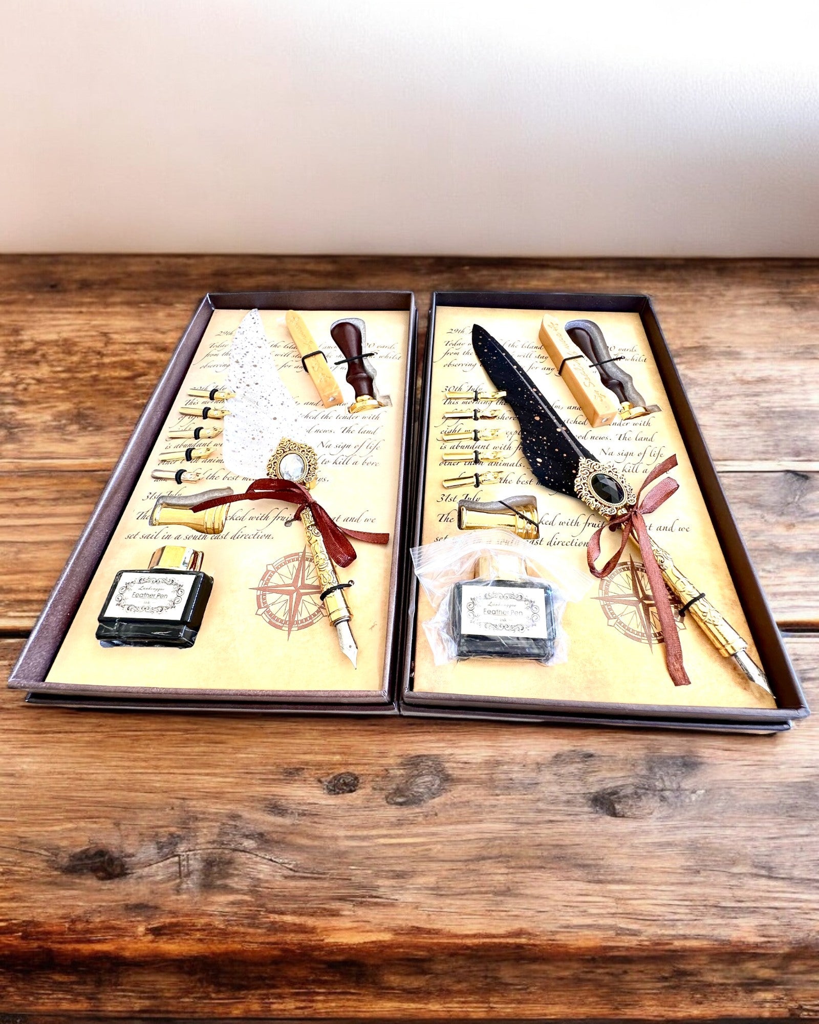 Conjunto de Caligrafia "Elegância na Prática" com Opção de Gravação, para presente. 2 variantes de cores à escolha