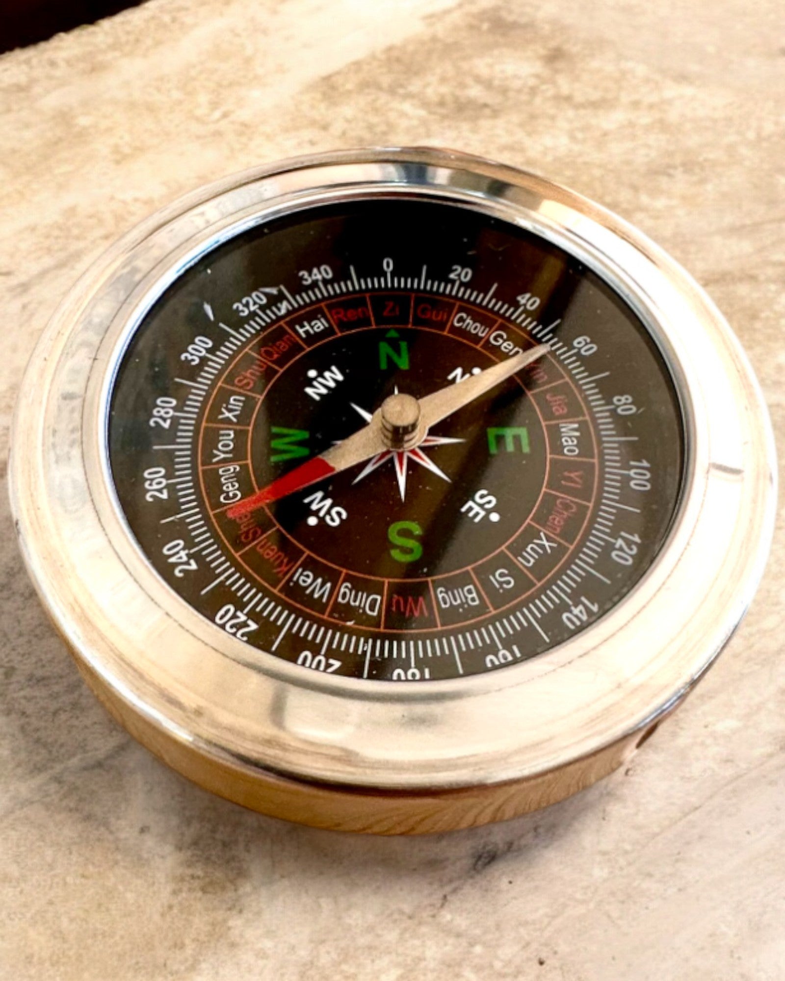 Kompas Feng Shui – Precisão em Aço, personalização com gravação para presente