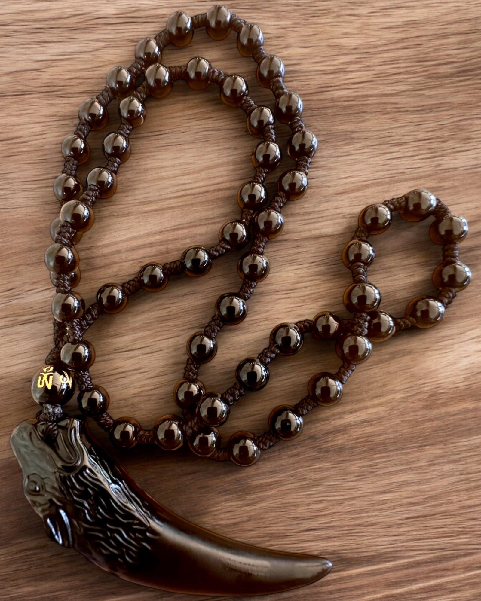 Dente de Lobo de Jade - Amuleto de Força e Proteção, possibilidade de personalização com gravação para presente