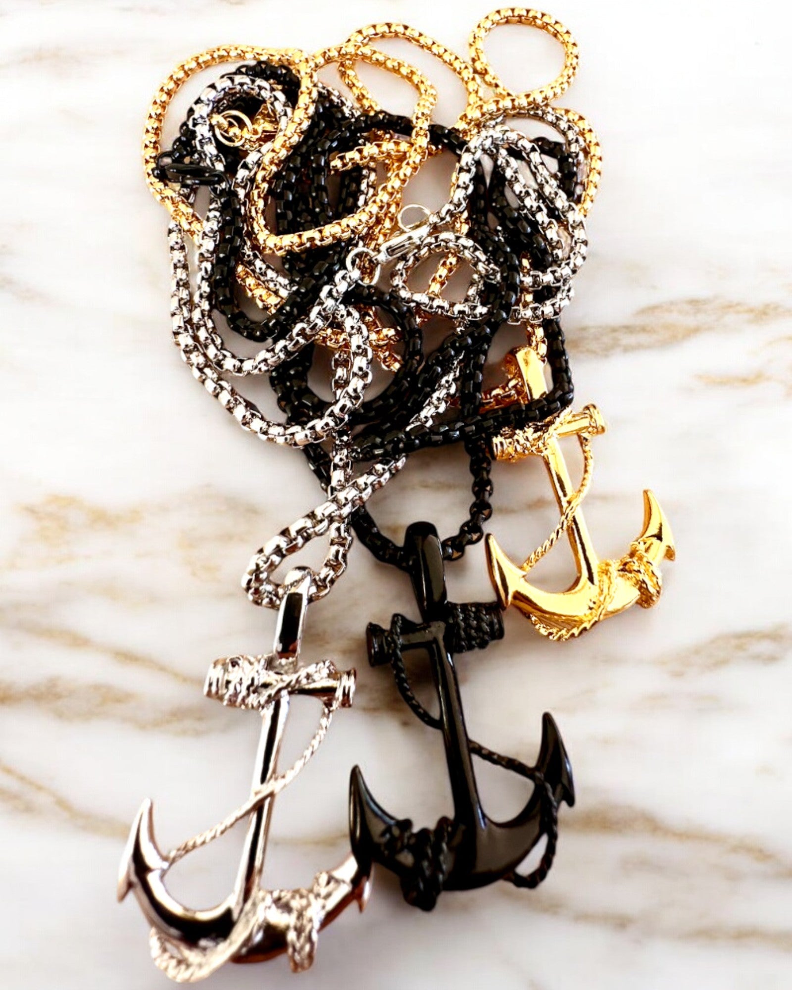 Âncora de Determinação, Amuleto Marinho, colar, possibilidade de personalização com gravação para presente, 3 variantes à escolha