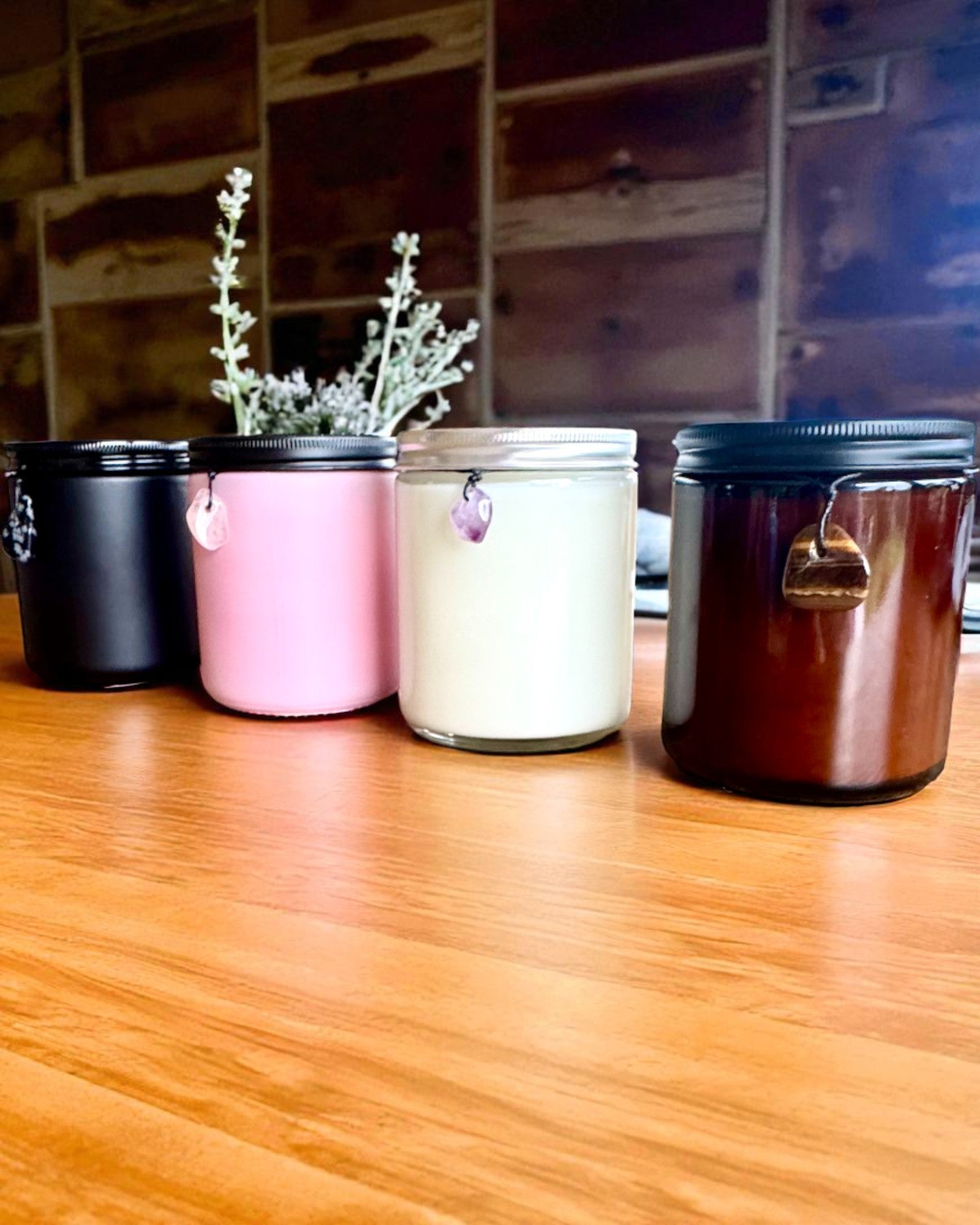 Vela de soja intencional Quartzo Rosa – amor, harmonia e tranquilidade do coração, 250 ml, possibilidade de personalização para presente