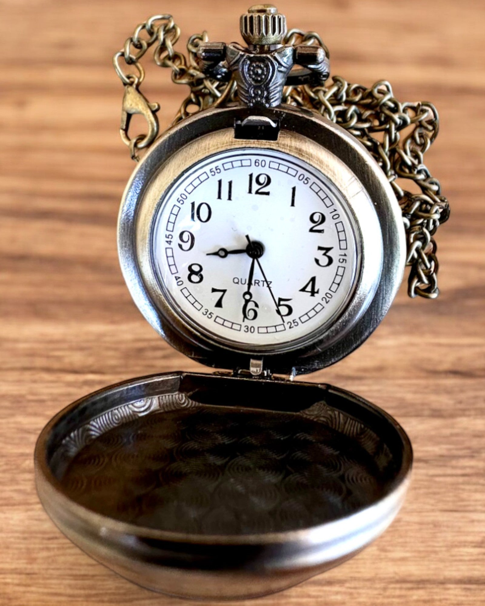 Relógio de bolso Unicorn Elegance com corrente, motivo de unicórnio, gravação personalizada gratuita