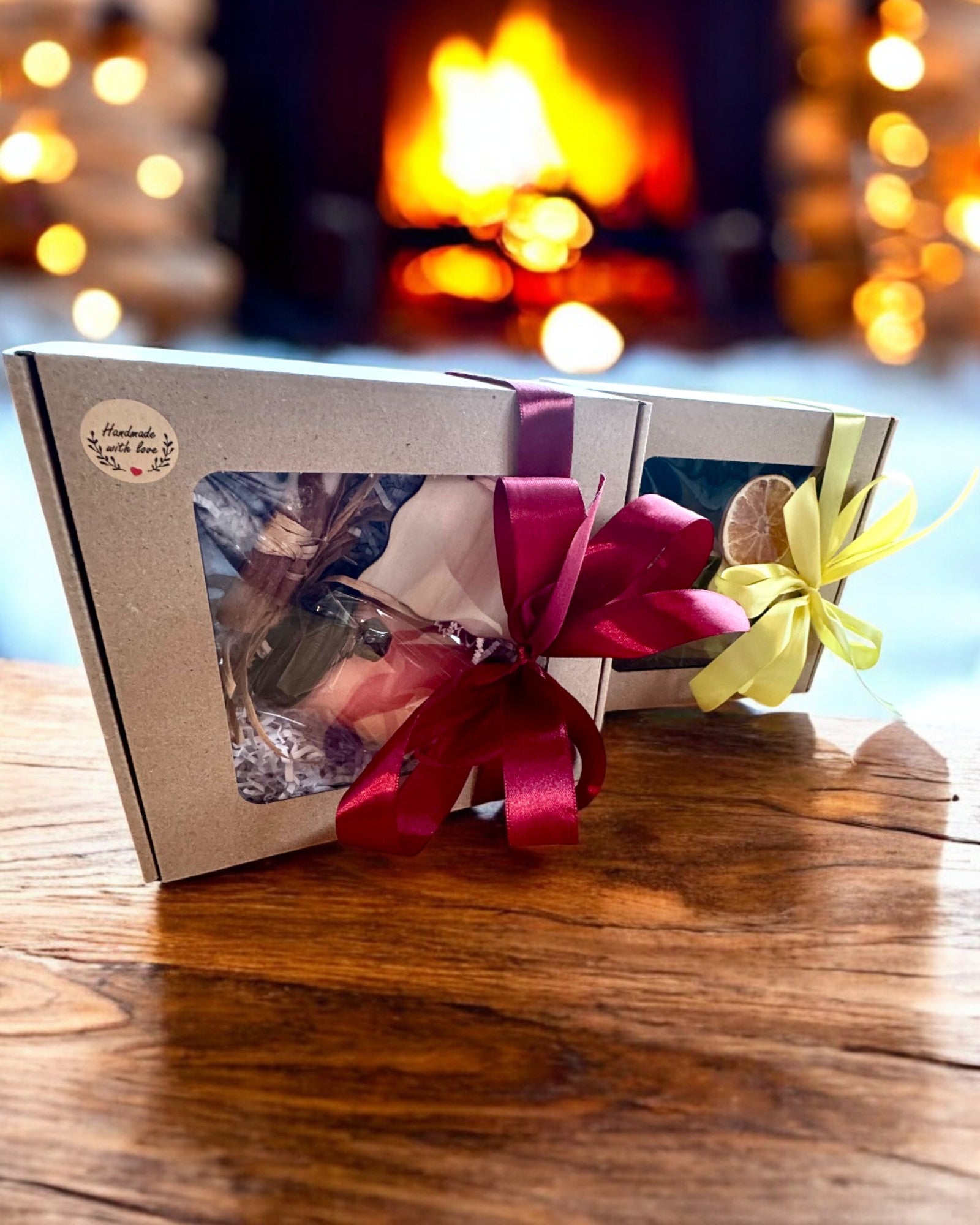 Vela de soja intencional 250 ml com pedra natural – escolha a sua energia: Citrino ou Granada, personalização com gravação para presente