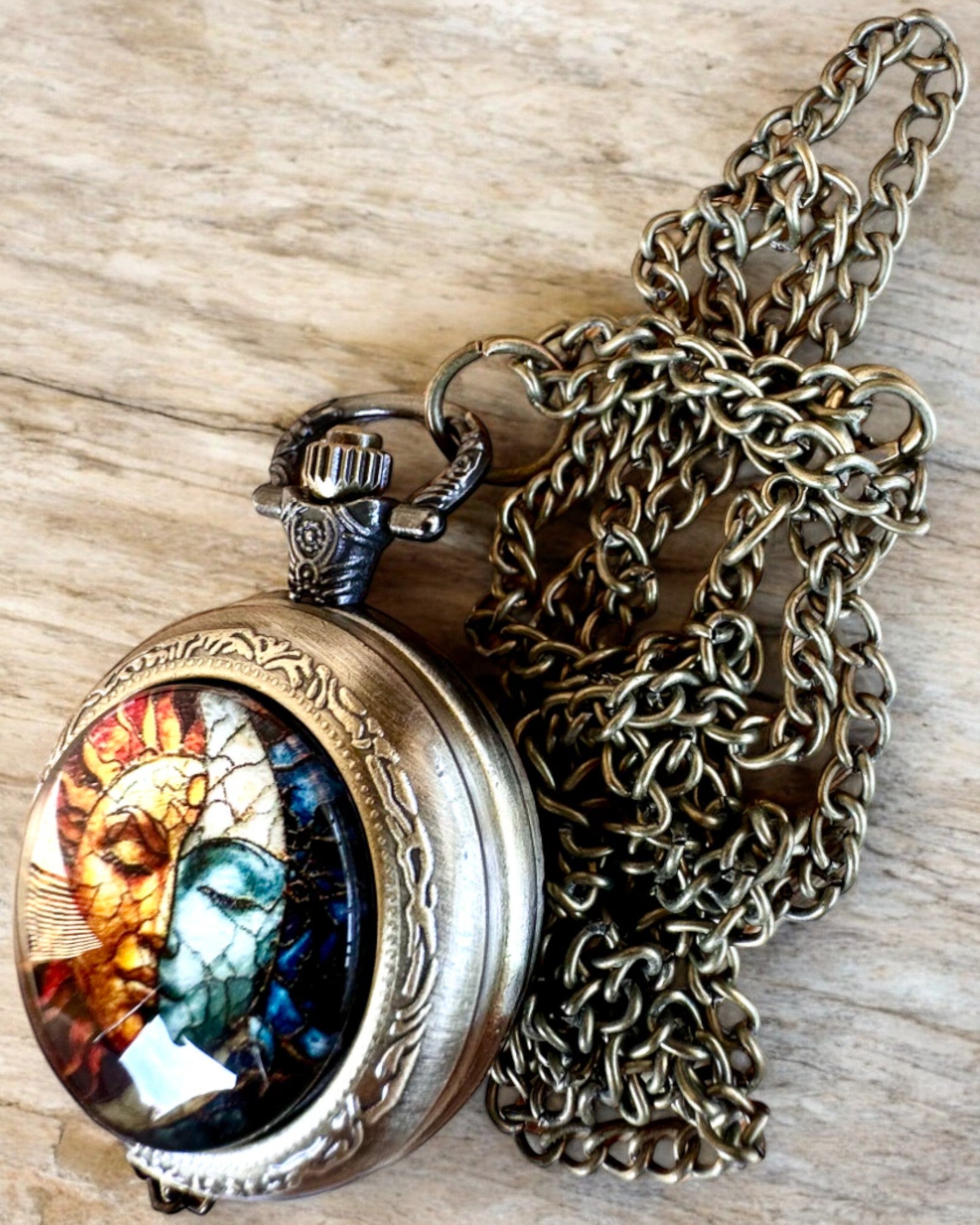 Elegante relógio de bolso "Słoneczna Luminacja" com possibilidade de gravação para presente