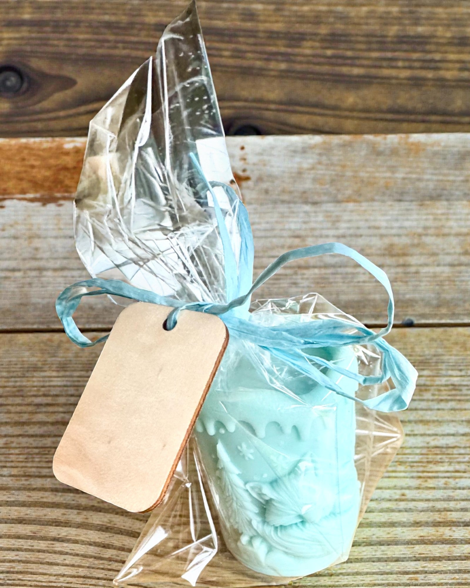 Vela de soja Raposa de Inverno, 7,5 cm de altura, vela de soja vertida à mão com uma adorável raposa a dormir, personalizável com gravação na placa