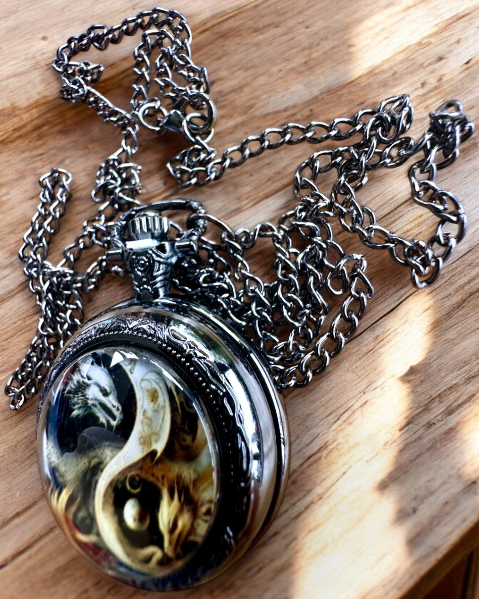 Relógio de bolso "Círculo do Dragão 2" – um acessório elegante com um toque de magia - personalização com gravação para presente