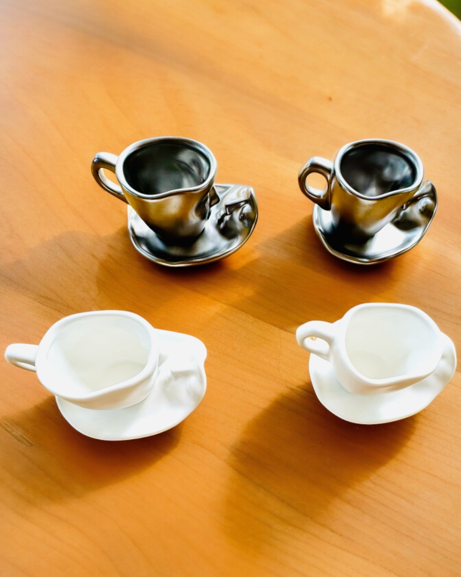 Elegantes Chávenas de Cerâmica "Maska" – Conjunto de 2 peças - possibilidade de personalização com gravação para presente