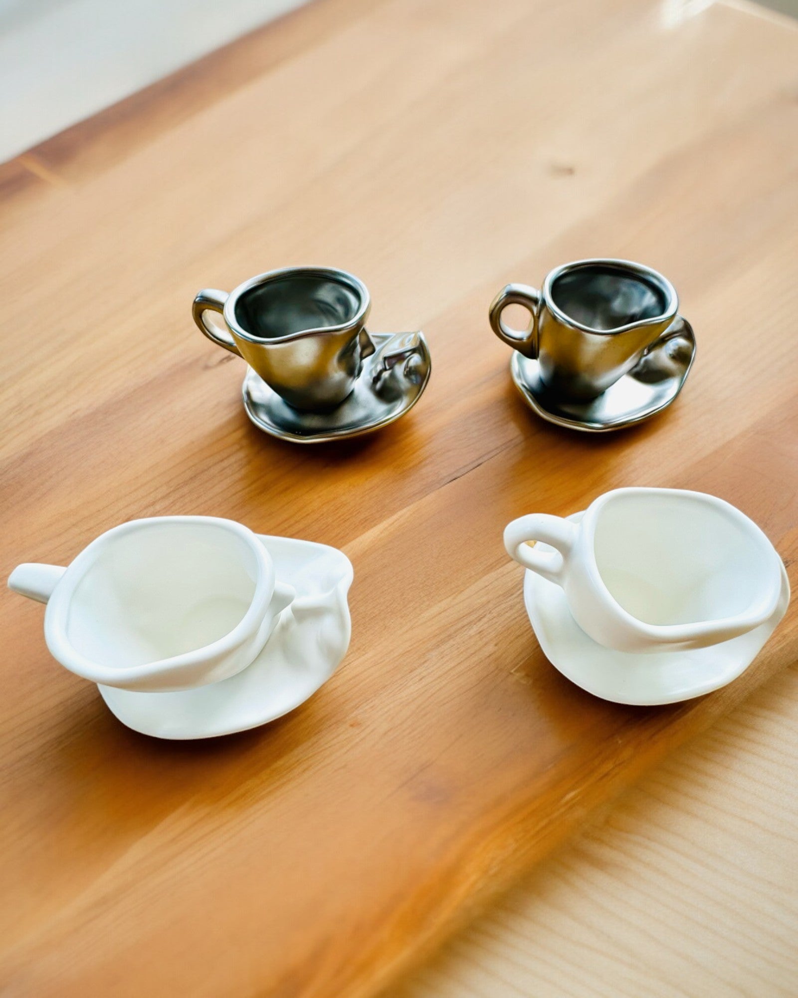 Elegantes Chávenas de Cerâmica "Maska" – Conjunto de 2 peças - possibilidade de personalização com gravação para presente