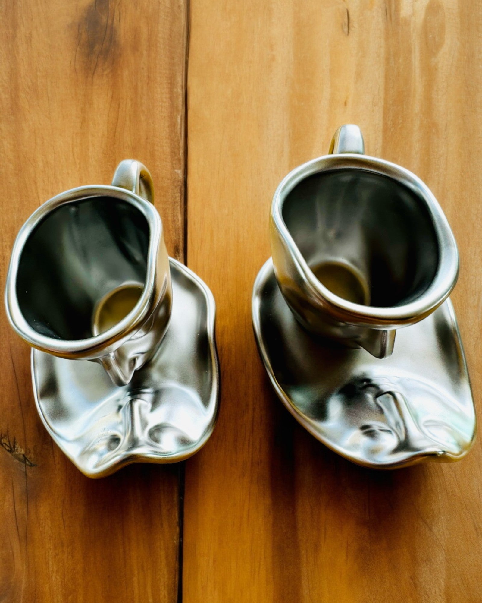 Elegantes Chávenas de Cerâmica "Maska" – Conjunto de 2 peças - possibilidade de personalização com gravação para presente