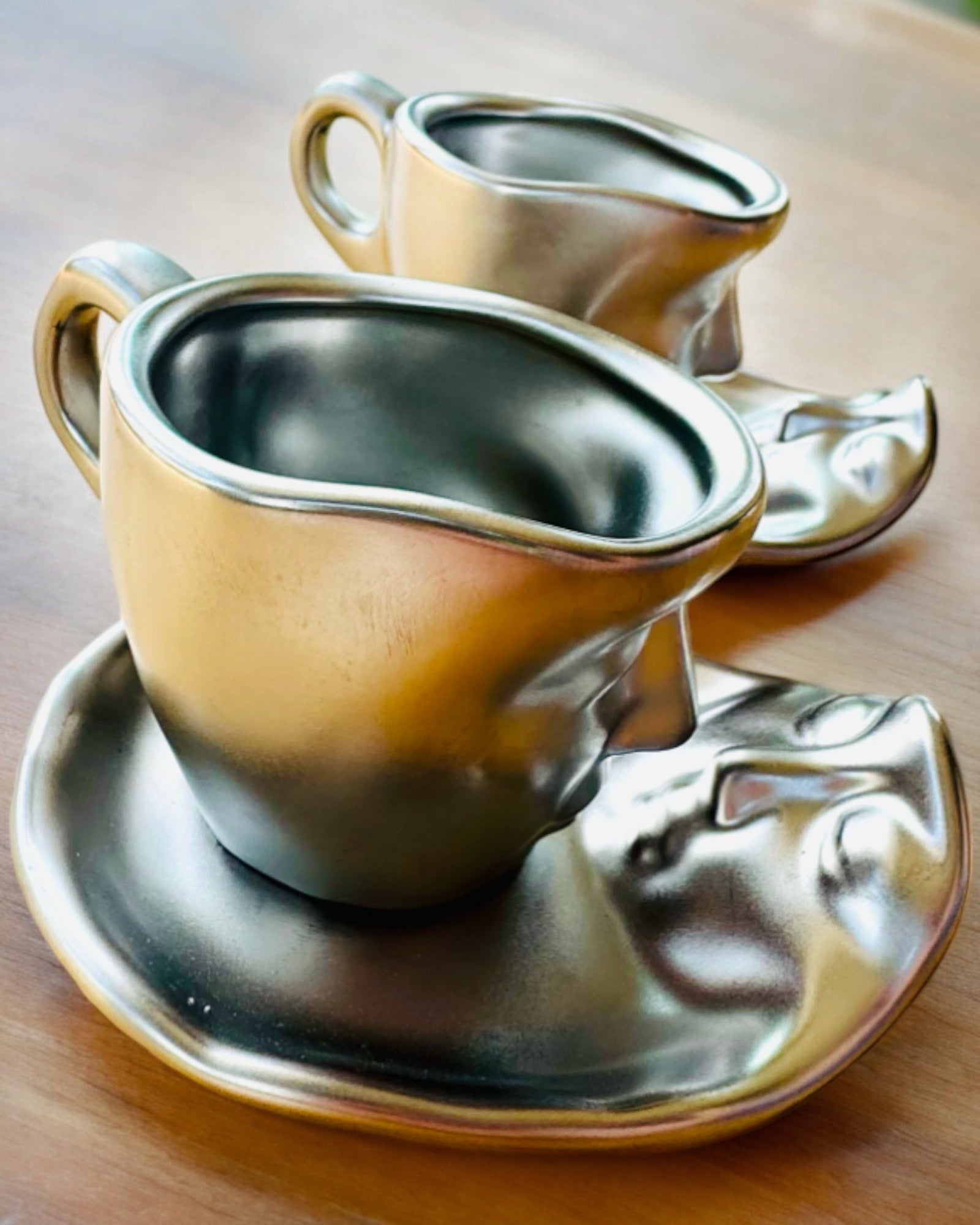 Elegantes Chávenas de Cerâmica "Maska" – Conjunto de 2 peças - possibilidade de personalização com gravação para presente