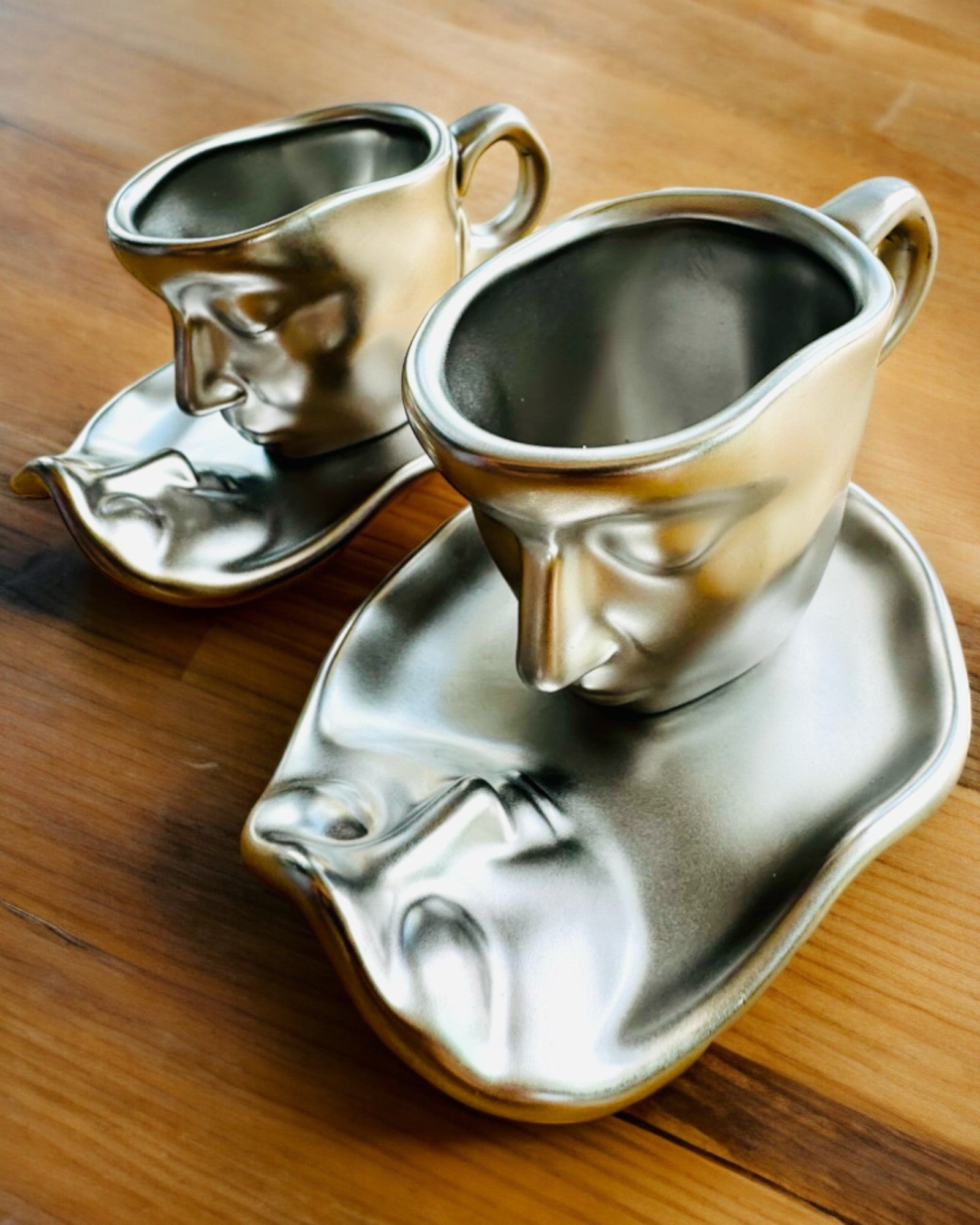 Elegantes Chávenas de Cerâmica "Maska" – Conjunto de 2 peças - possibilidade de personalização com gravação para presente