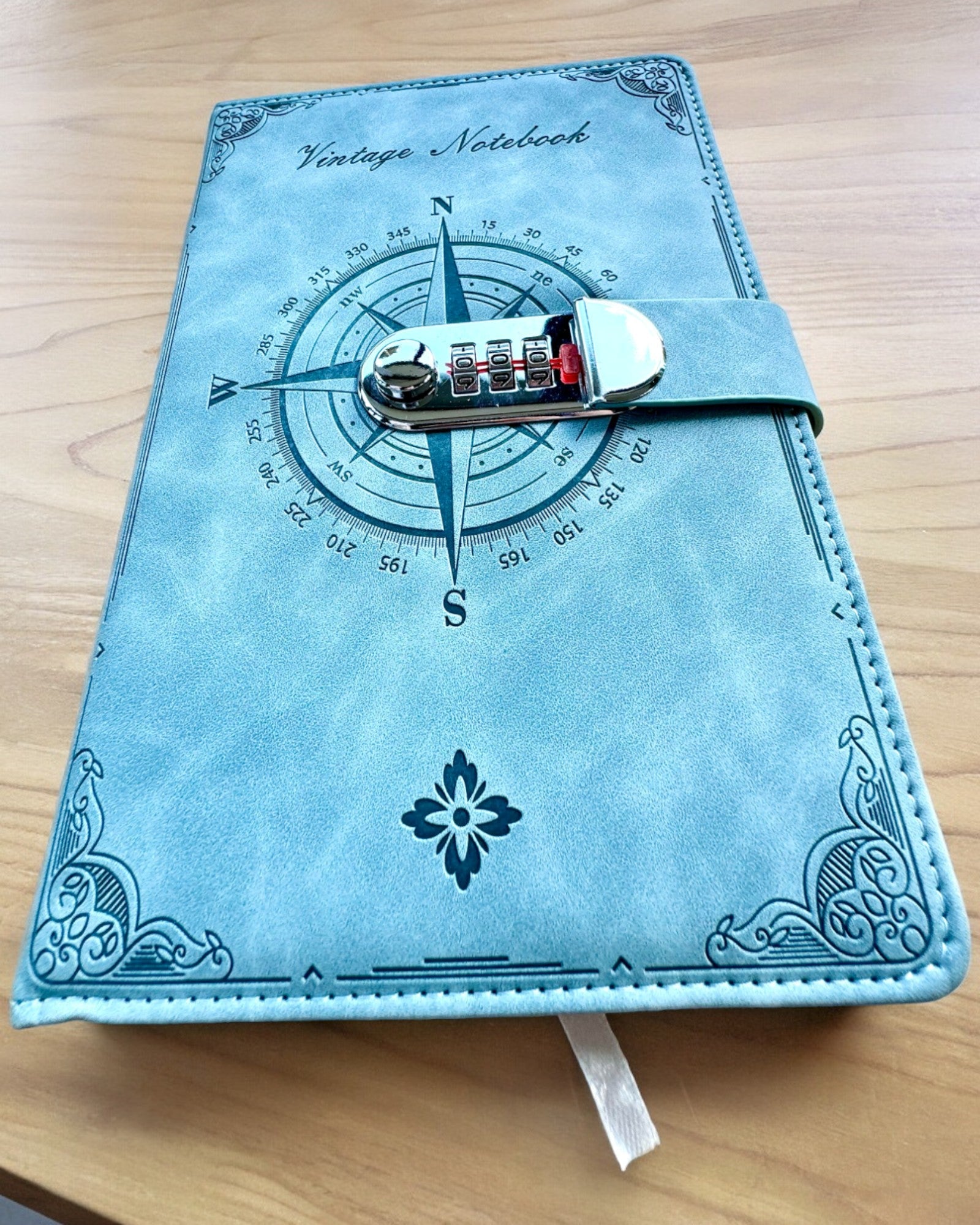 Caderno Secreto A5 Vintage com Fecho de Código - Escolha o Seu Estilo, personalização com gravação para presente