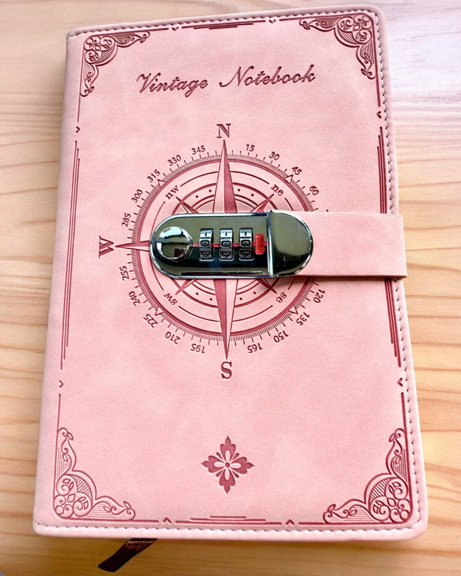 Caderno Secreto A5 Vintage com Fecho de Código - Escolha o Seu Estilo, personalização com gravação para presente