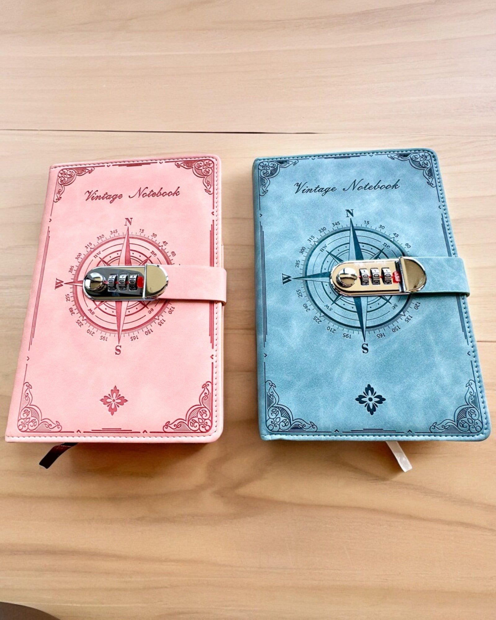 Caderno Secreto A5 Vintage com Fecho de Código - Escolha o Seu Estilo, personalização com gravação para presente