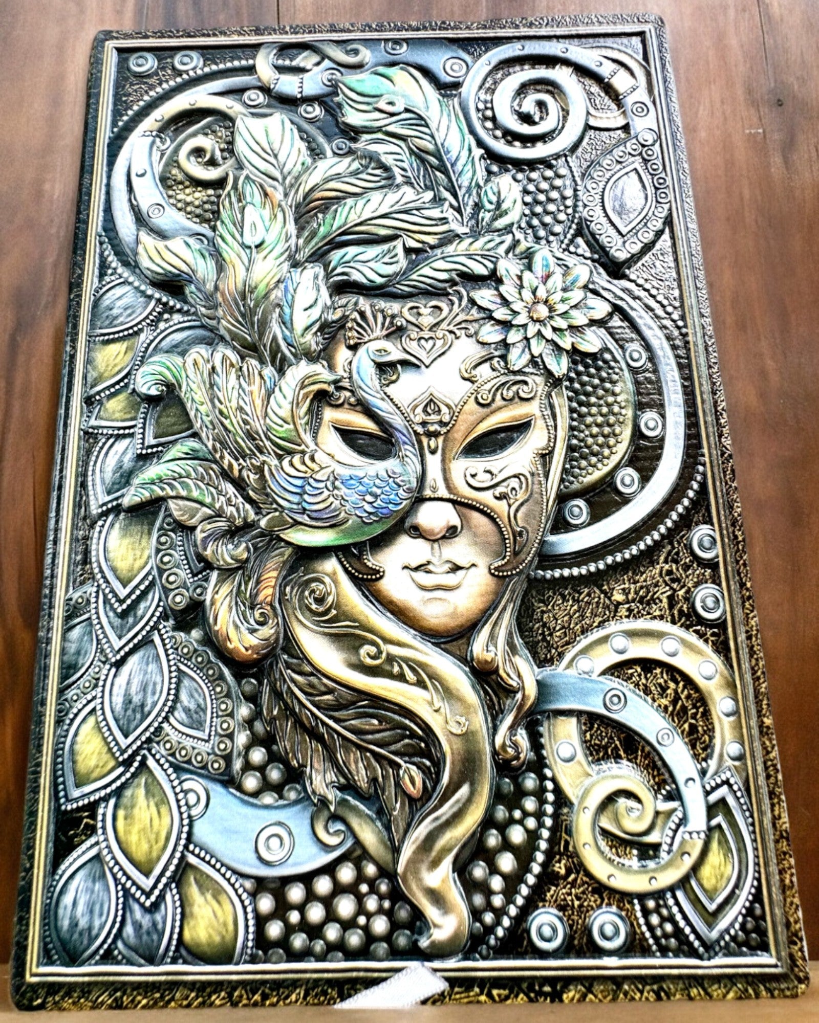 Caderno Artístico, caderno mascarada - A5, personalização com gravação para presente