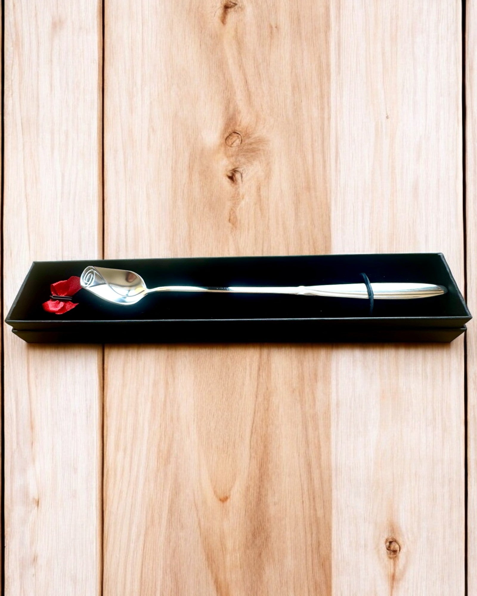 Colher de Rosa Personalizada com Opção de Gravação para presente - 3 variantes de cores à escolha