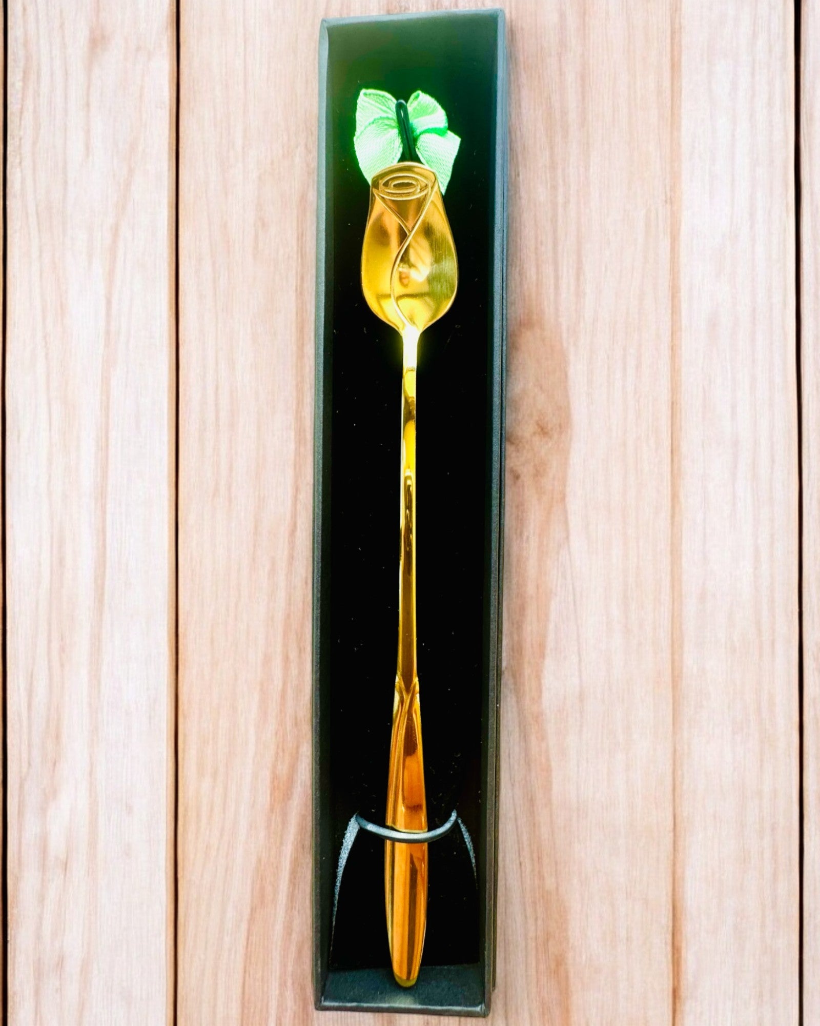 Colher de Rosa Personalizada com Opção de Gravação para presente - 3 variantes de cores à escolha