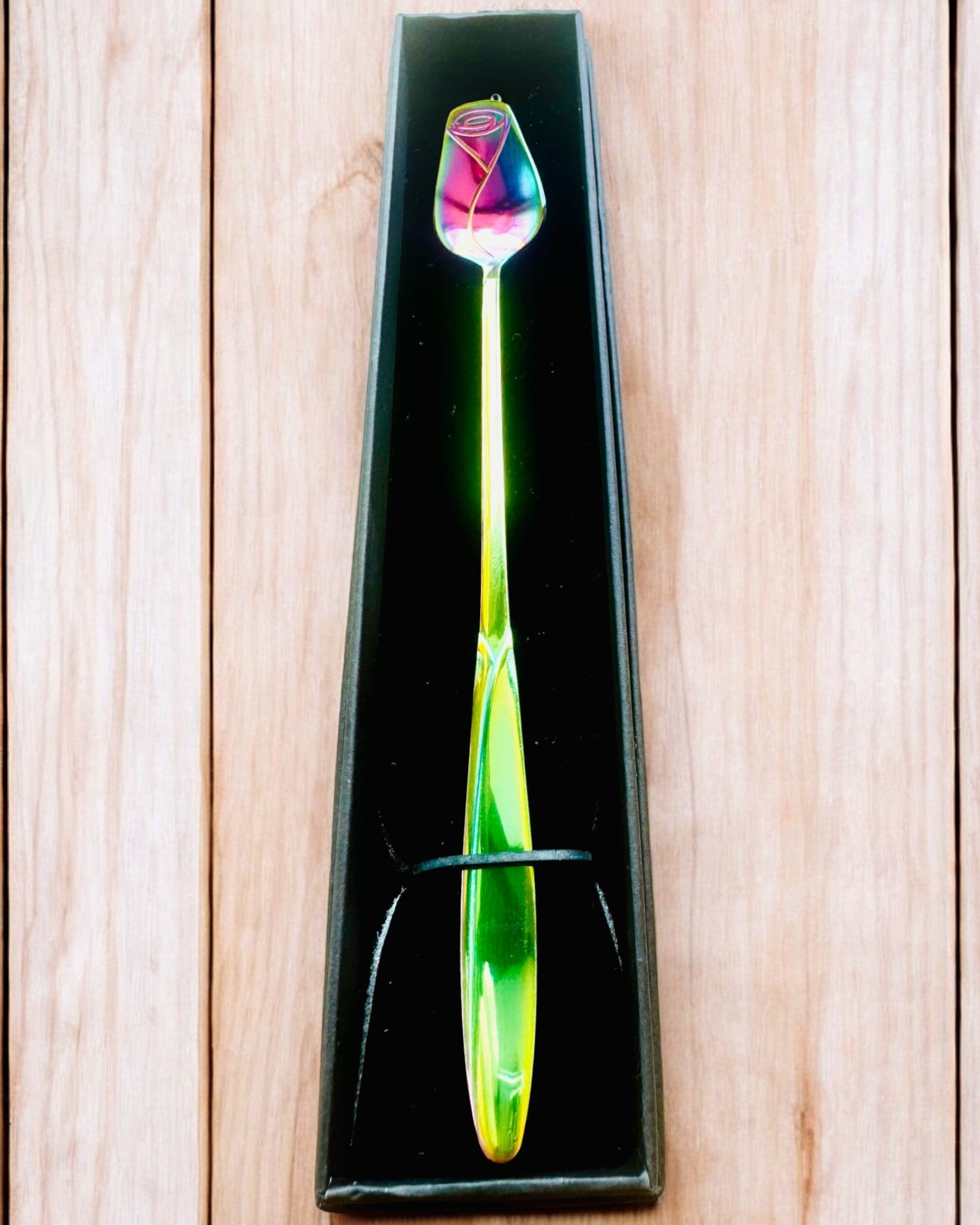 Colher de Rosa Personalizada com Opção de Gravação para presente - 3 variantes de cores à escolha