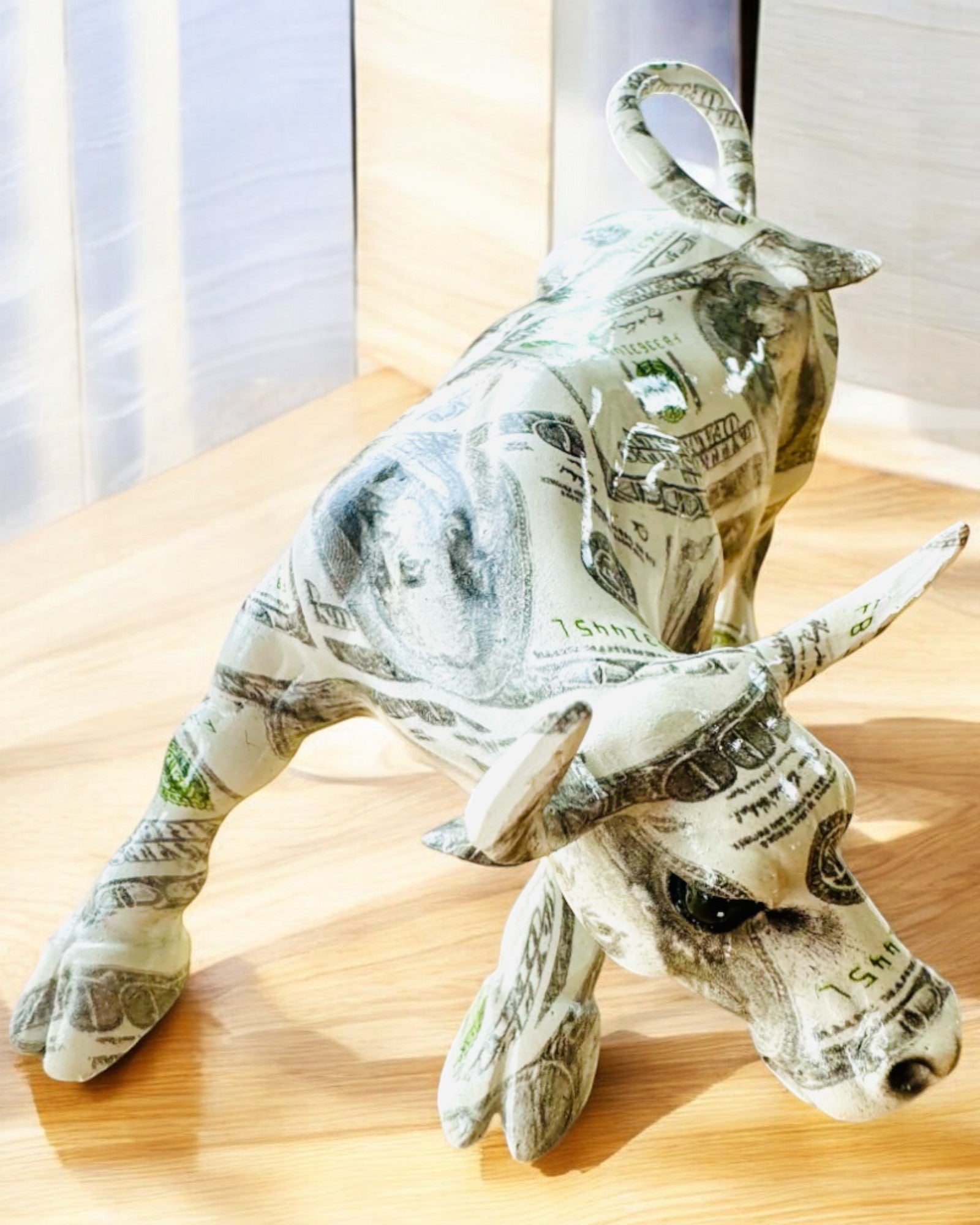 Escultura Decorativa Touro "BullArt" – Arte Única com Opção de Gravação - 4 variantes de cor, para presente personalizado