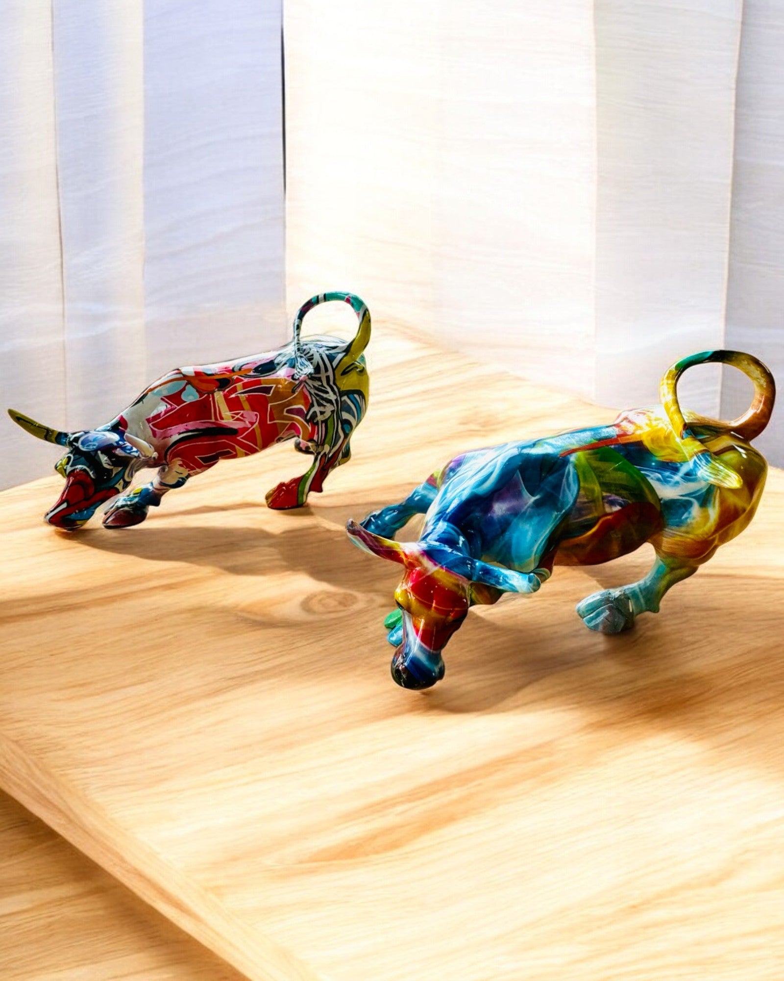 Escultura Decorativa Touro "BullArt" – Arte Única com Opção de Gravação - 4 variantes de cor, para presente personalizado