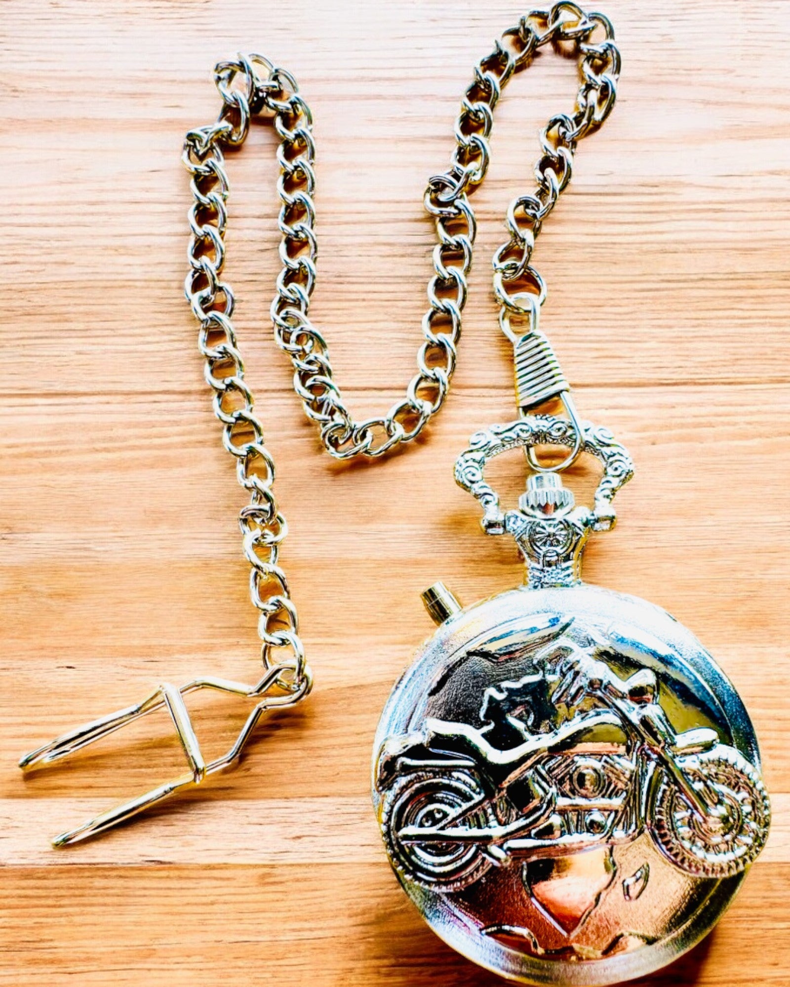 Relógio de Bolso "Motocyklowy Elegancik 2" – Gravação para presente, 3 variantes de cores