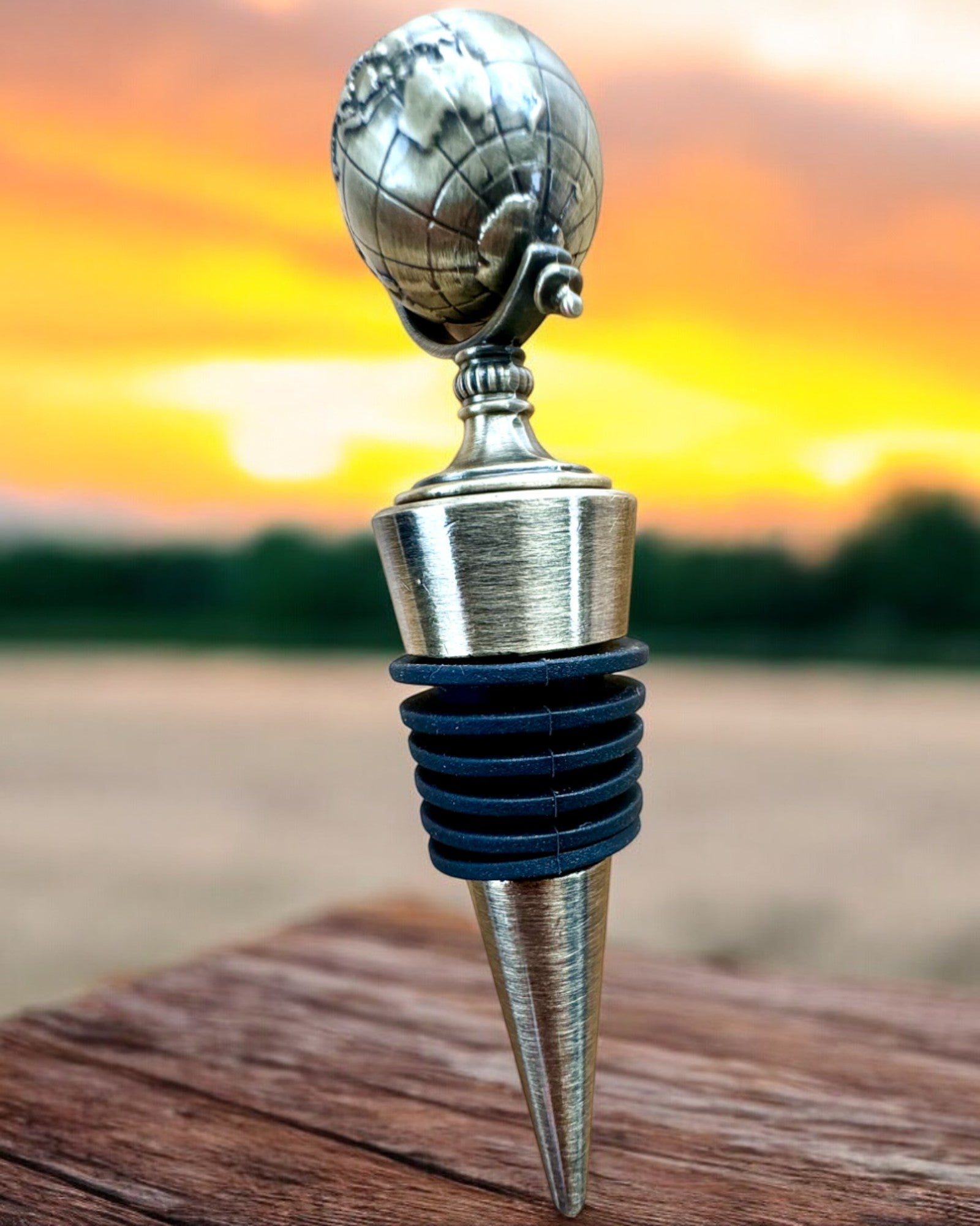 GloboStop - Rolha de Vinho com Gravação, possibilidade de personalização com gravação para presente