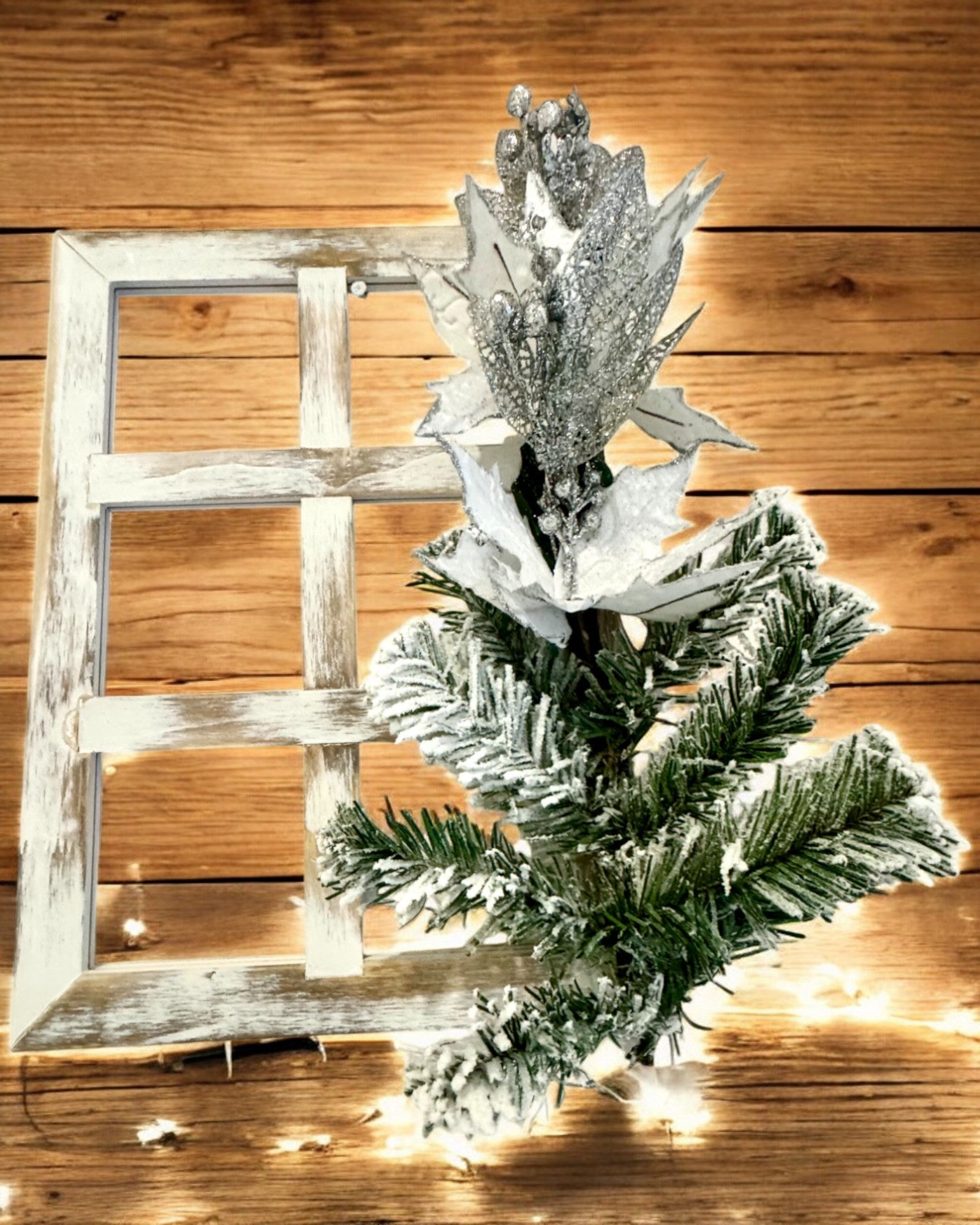 2 peças de Molduras Decorativas "Brilho de Inverno" de Natal, possibilidade de personalização com gravação para presente