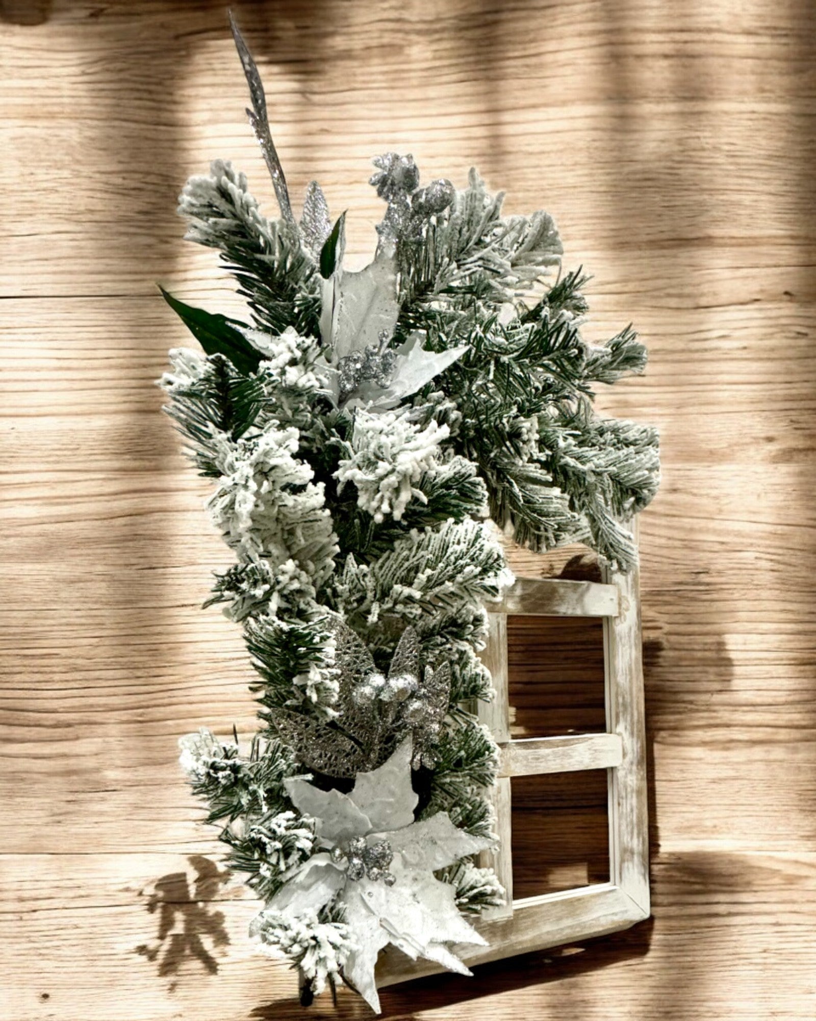 2 peças de Molduras Decorativas "Brilho de Inverno" de Natal, possibilidade de personalização com gravação para presente