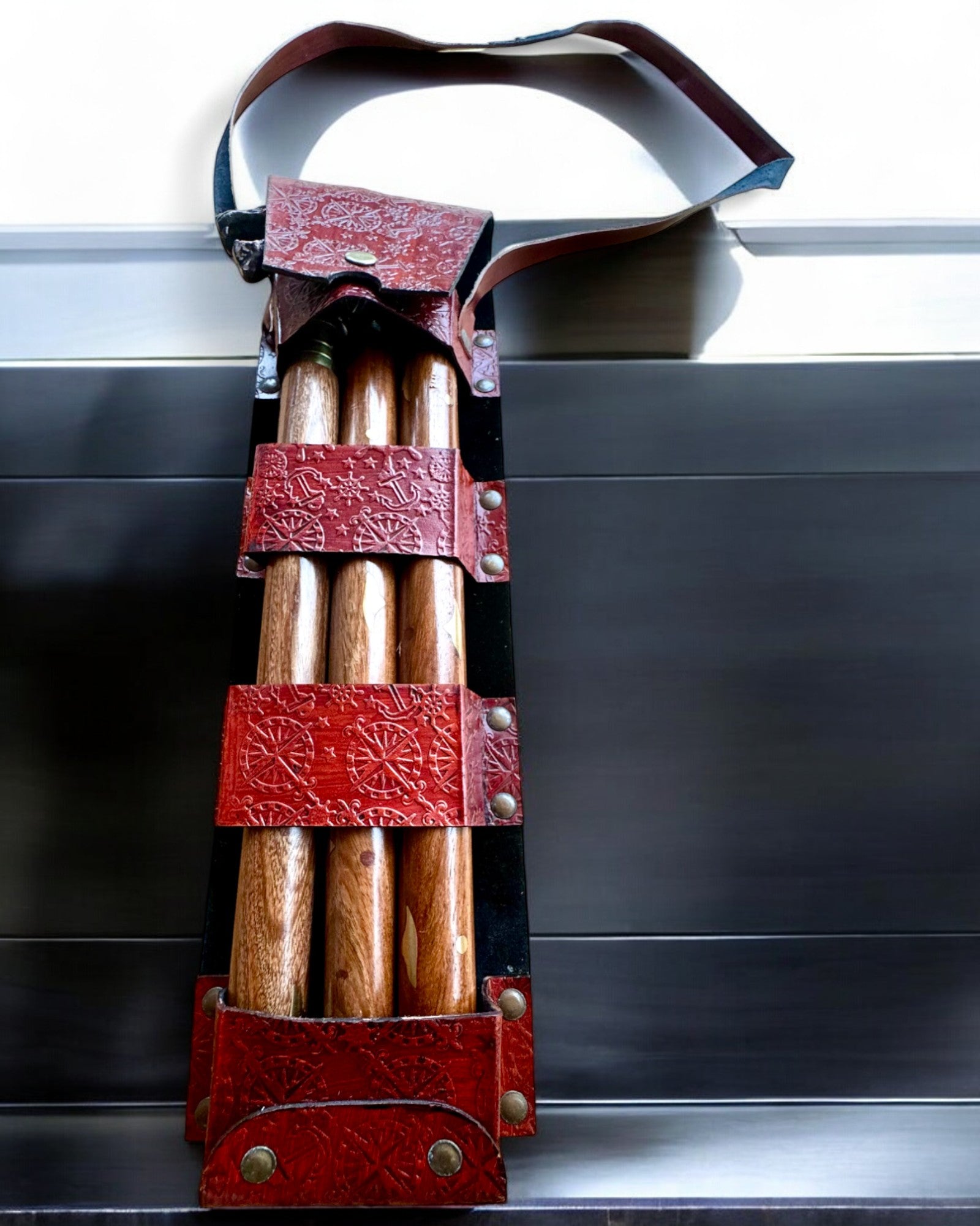 Estojo de Couro, capa para Bengalas de Caminhada - possibilidade de personalização com gravação para presente